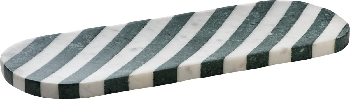 Platte oval white green 32x12cm SPOTLIGHTS