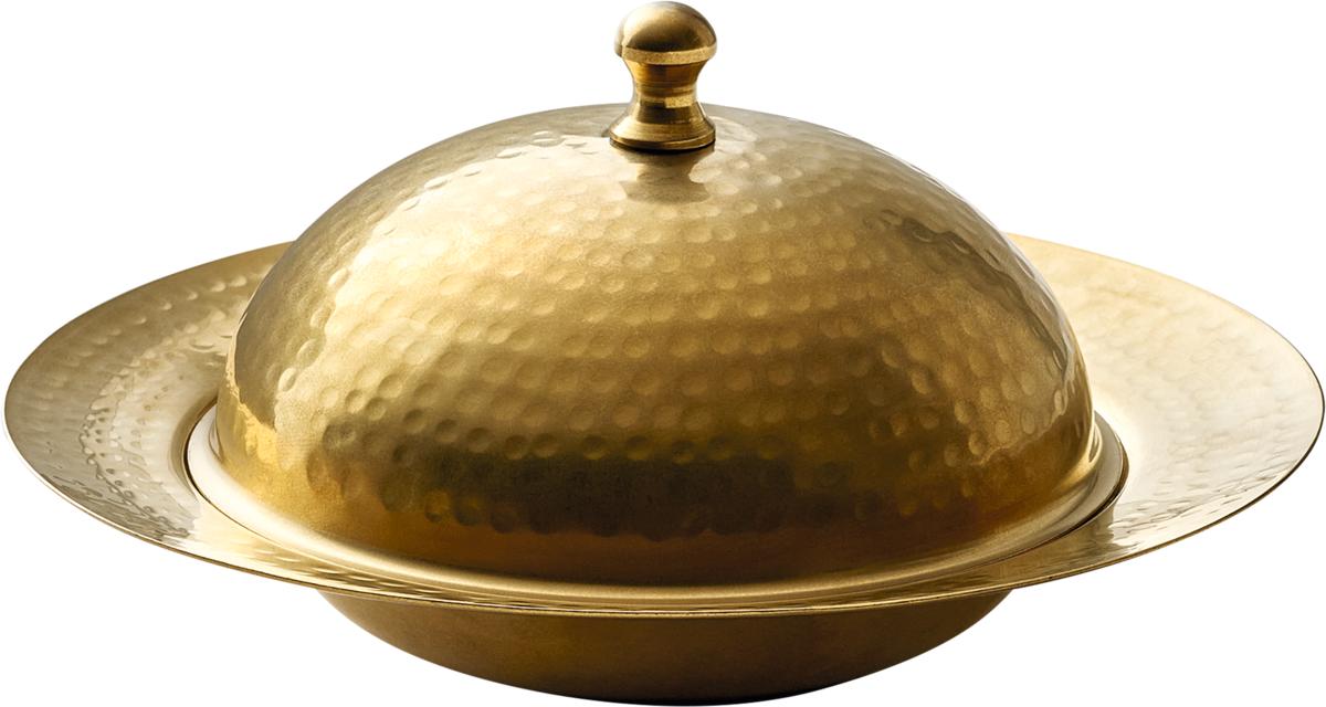 Teller rund mit Cloche gold 20cm SPOTLIGHTS