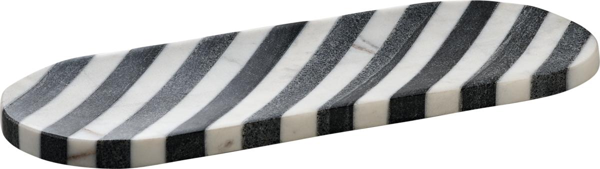 Platte oval white black 32x12cm SPOTLIGHTS