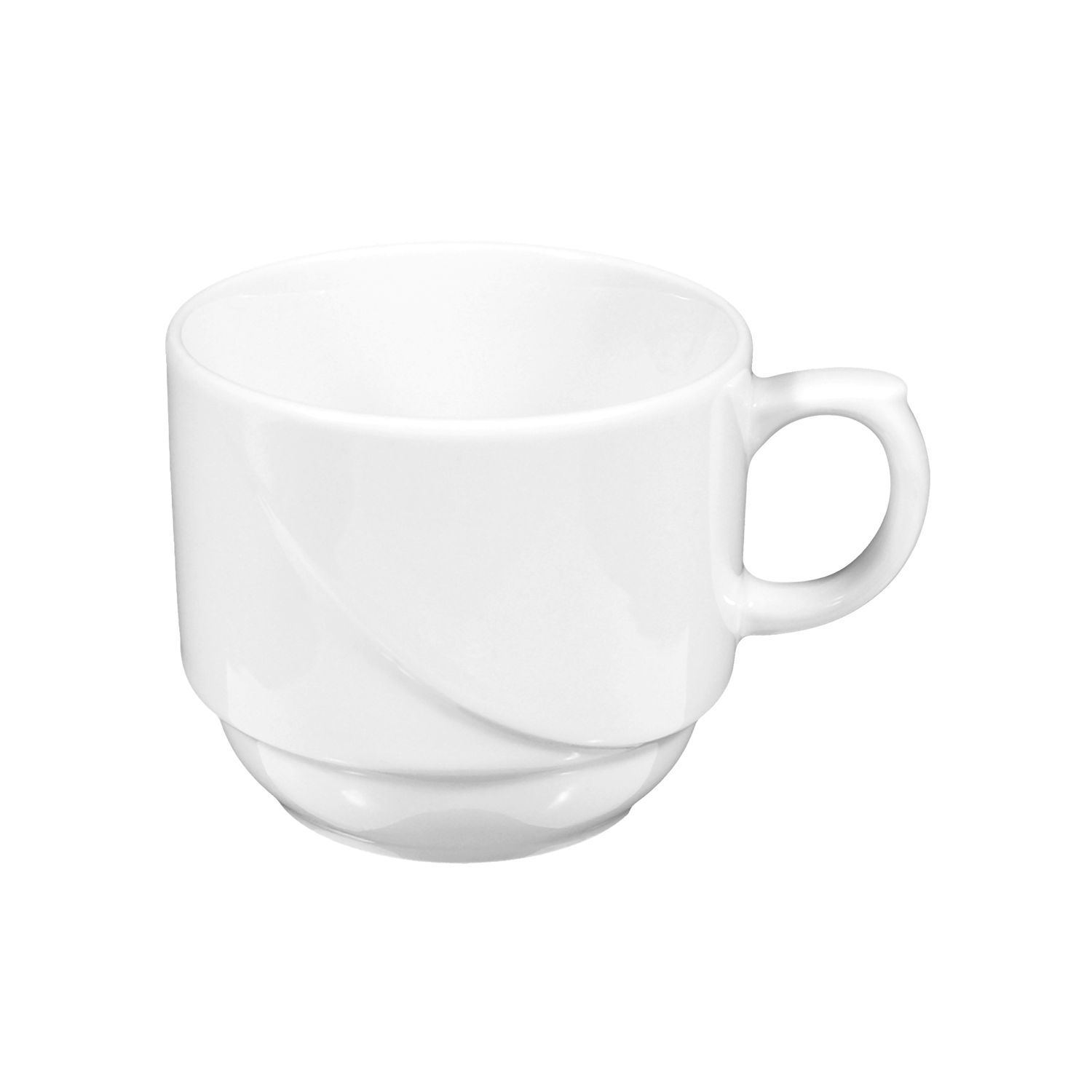 Milchkaffeetasse 0,22l stapelbar LAGUNA weiß