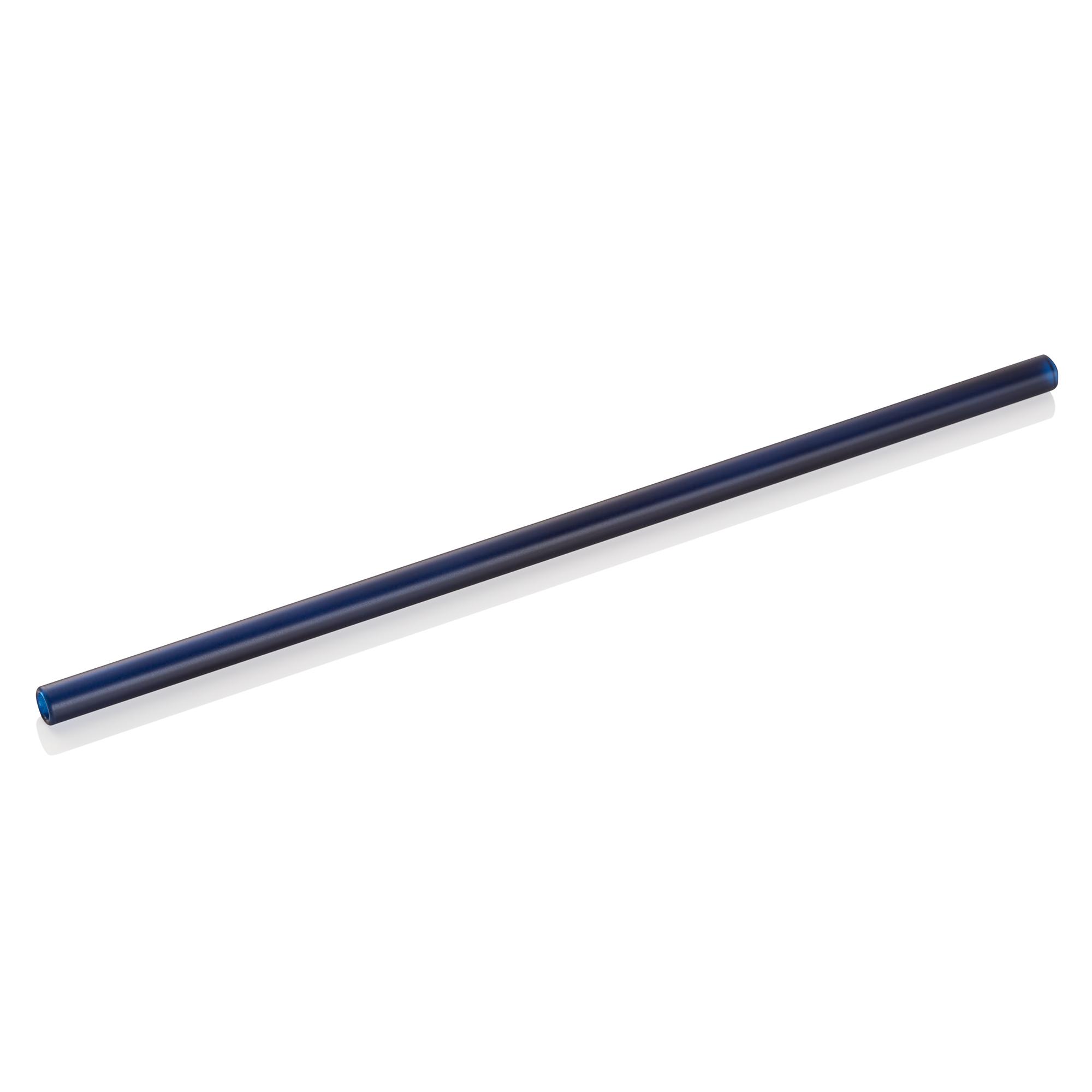 Glastrinkhalm mit Bürste Set 23cm Ø8mm Set á 50 Stück NOCTURN Glas blue