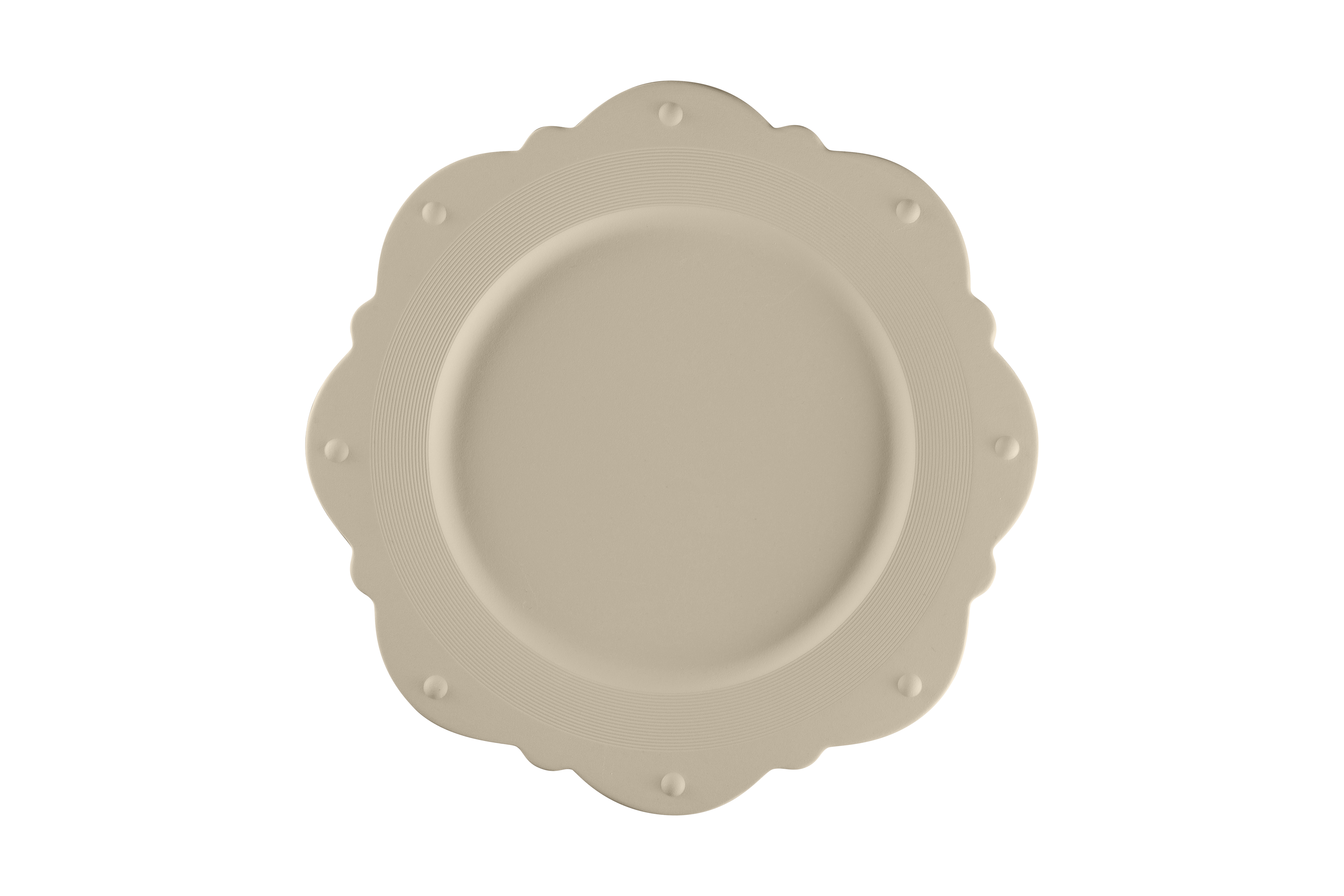 Teller festoniert Ø33,1cm H2,4cm ARGILA EPURA grey