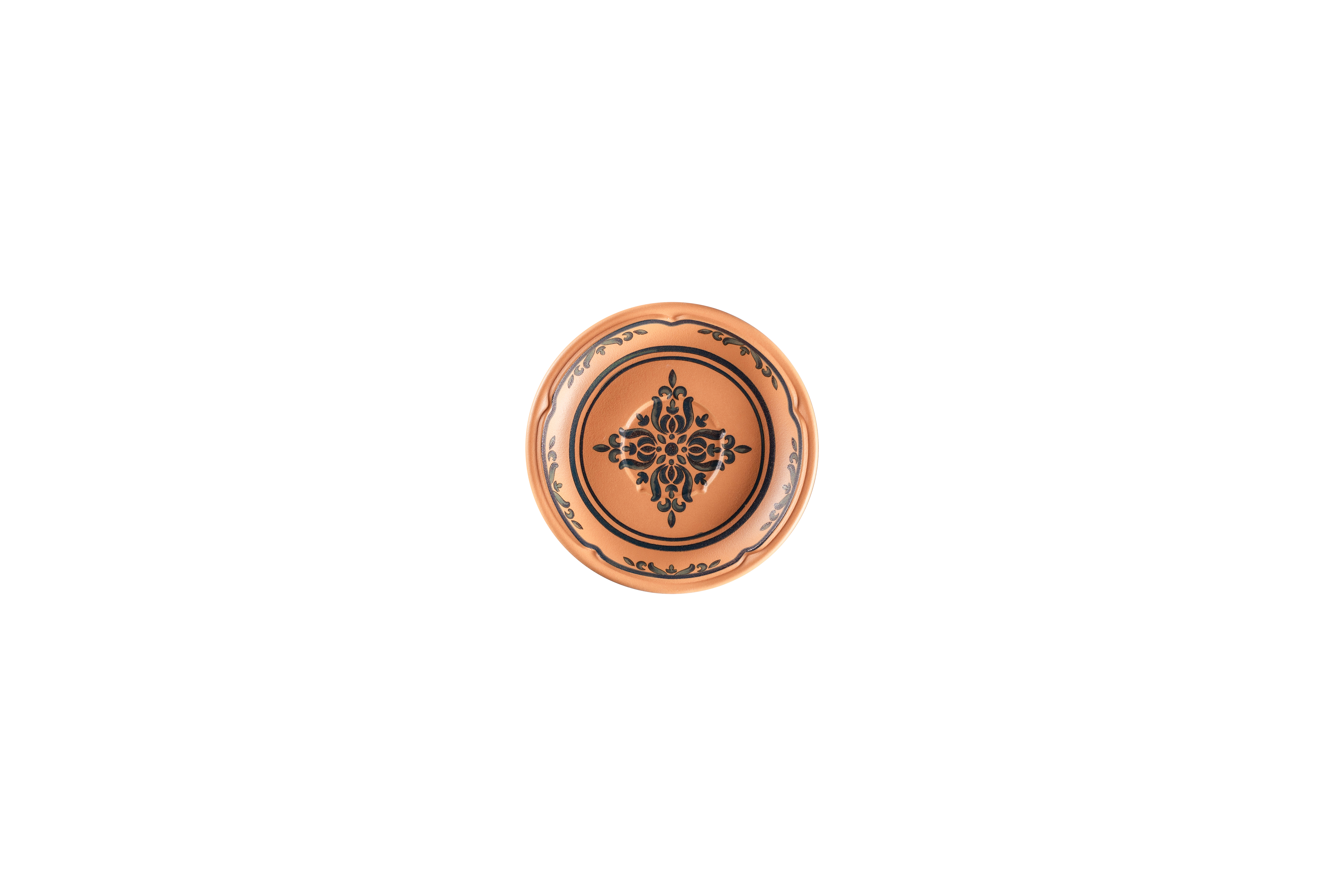 Espressountertasse Ø13cm H2cm TERO OSTIA decorated terracotta