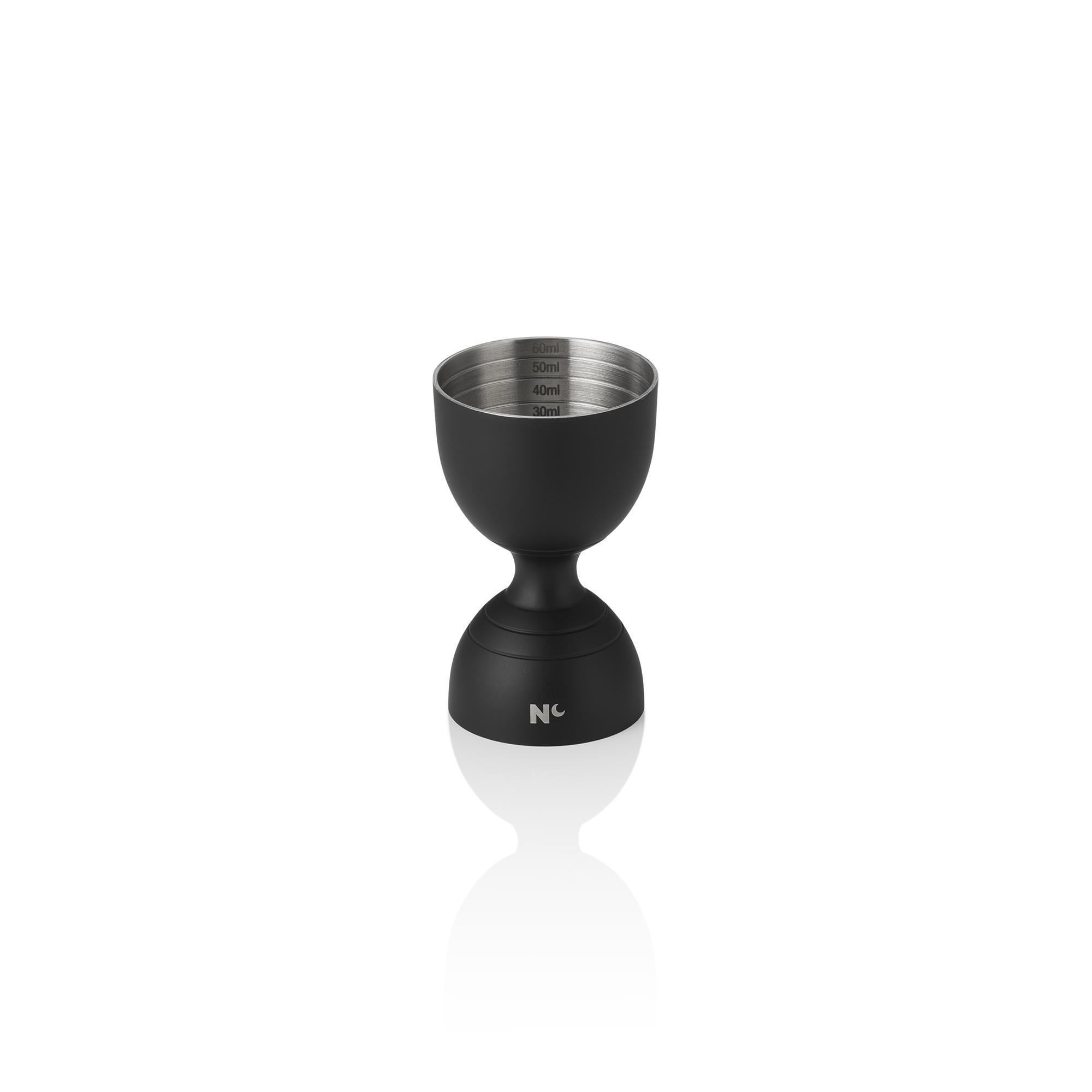 Jigger Rim Bell 30/60ml Ø5cm H8cm NOCTURN 18/8 schwarz matt