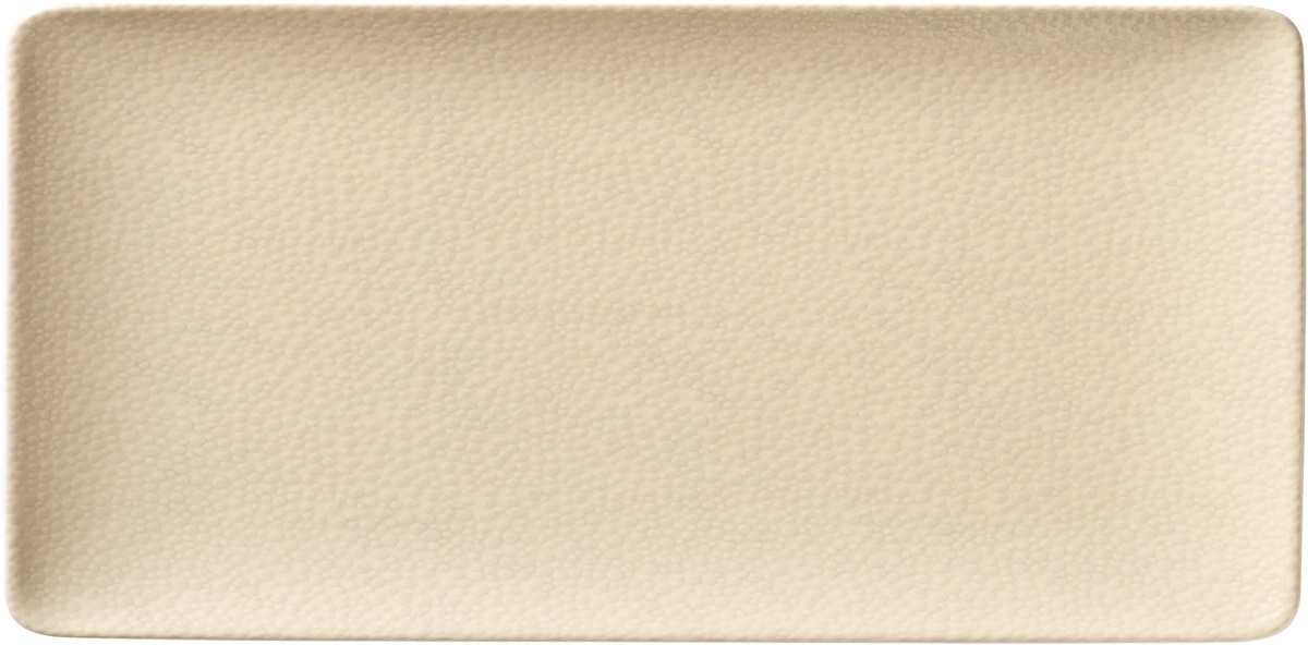 Platte rechteckig coup 18x9cm PURITY PEARLS CHAMPAGNE