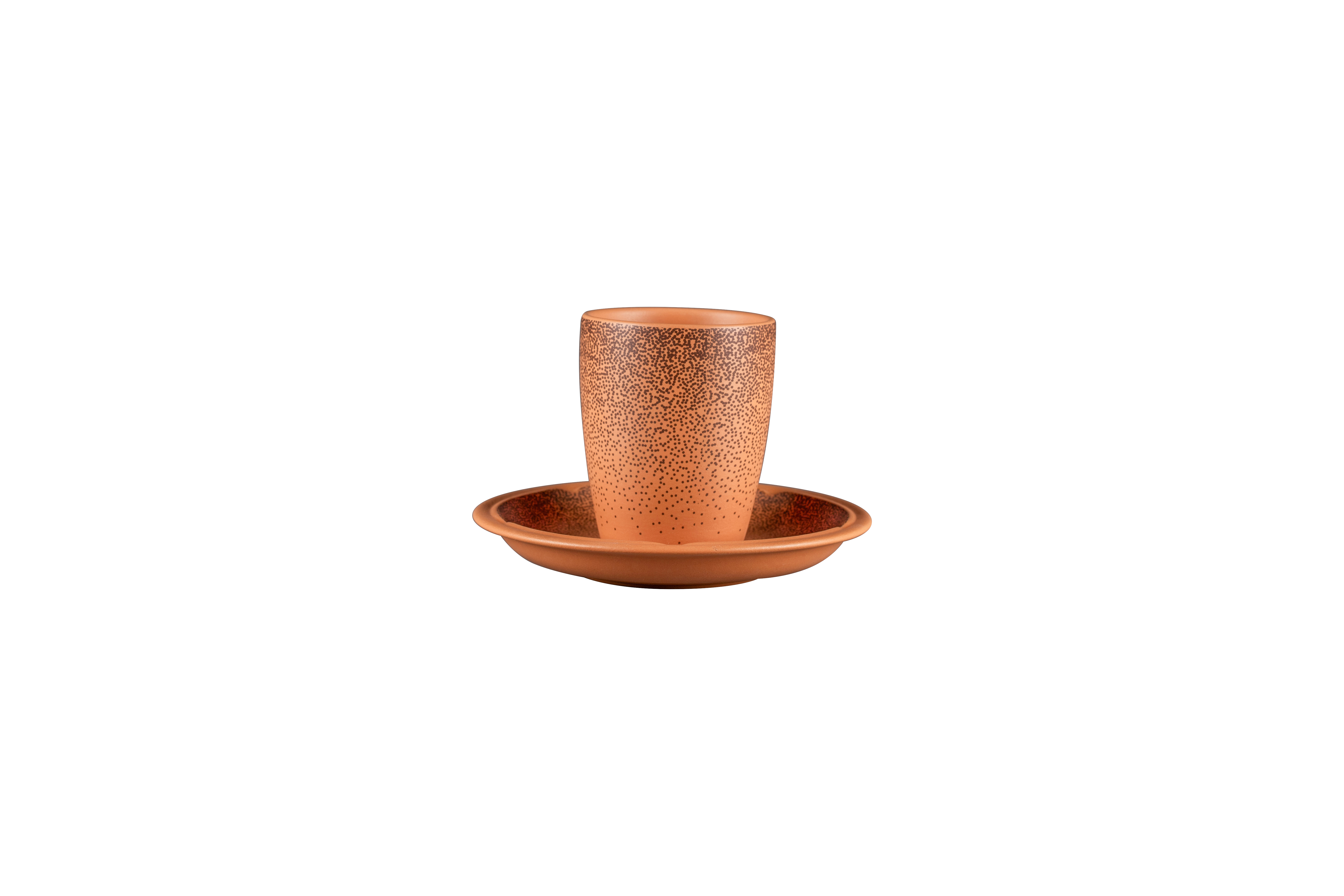 Kaffeetasse ohne Henkel Ø7,3cm H9,2cm 0,23L TERO DENIA decorated terracotta