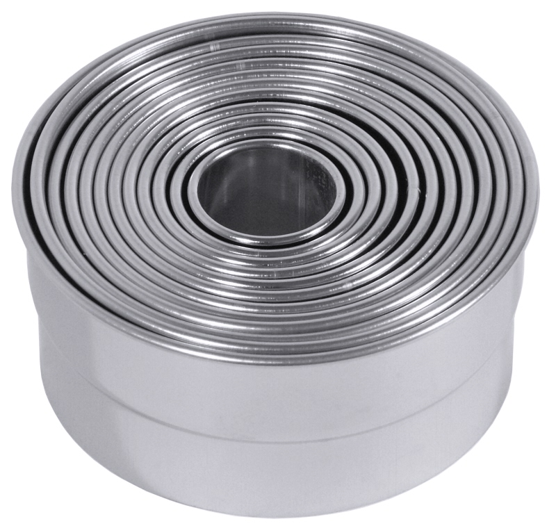 Ausstechsatz rund glatt D: 2,5cm - 10,5cm H: 5cm