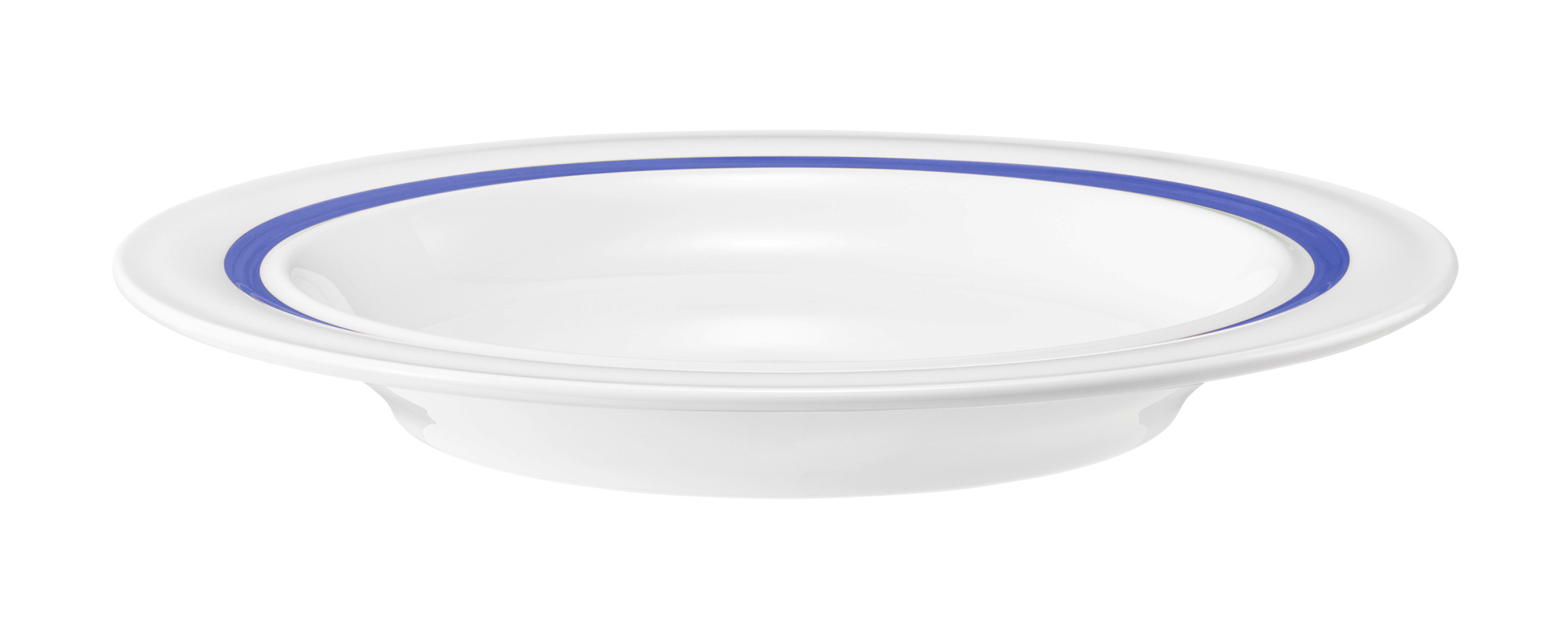 Teller rund halbtief 25,5cm COMMUNITY pinselband blau