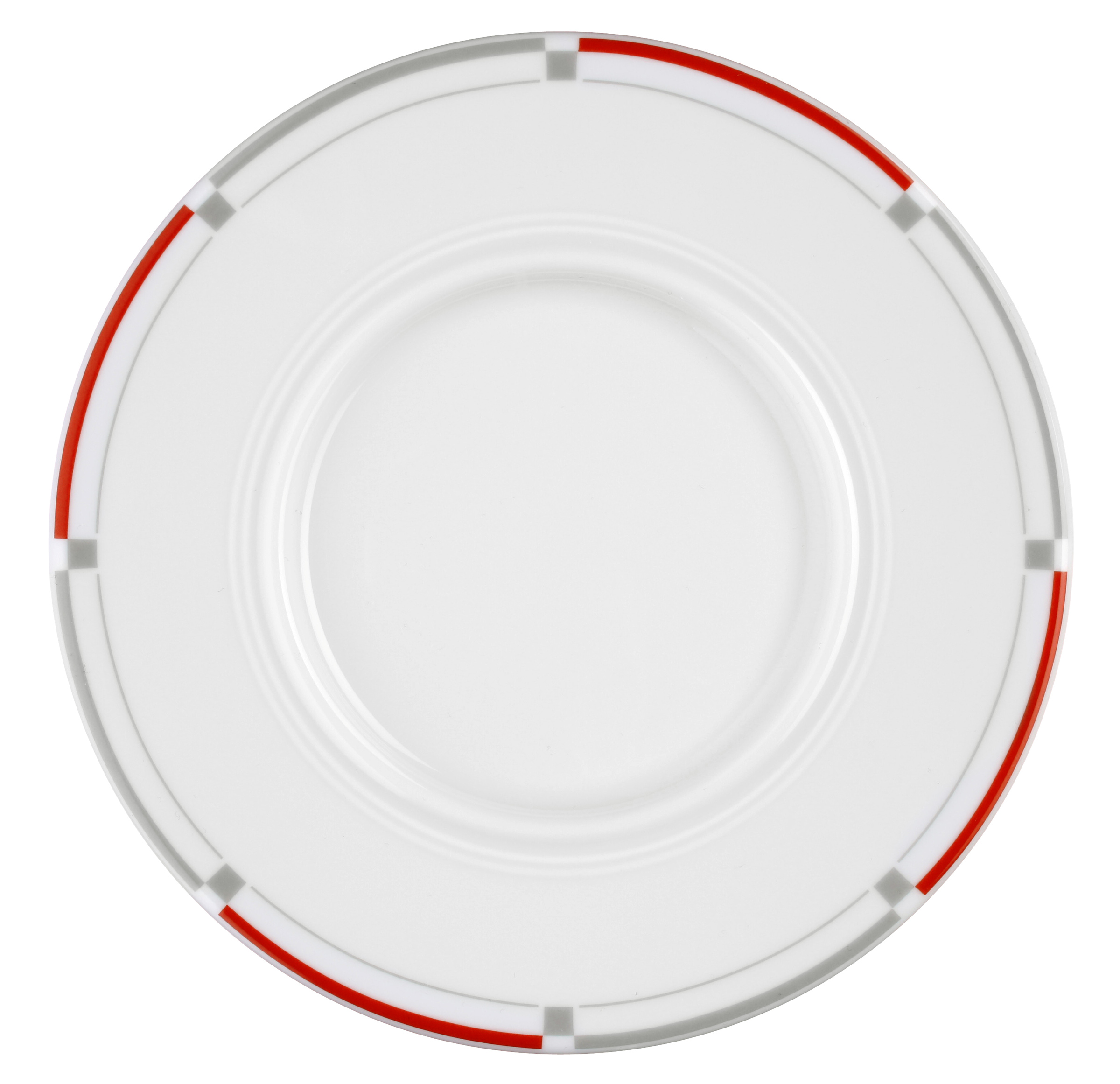 Suppenuntertasse rund mit Relief 17,5cm VITALIS rot-grau