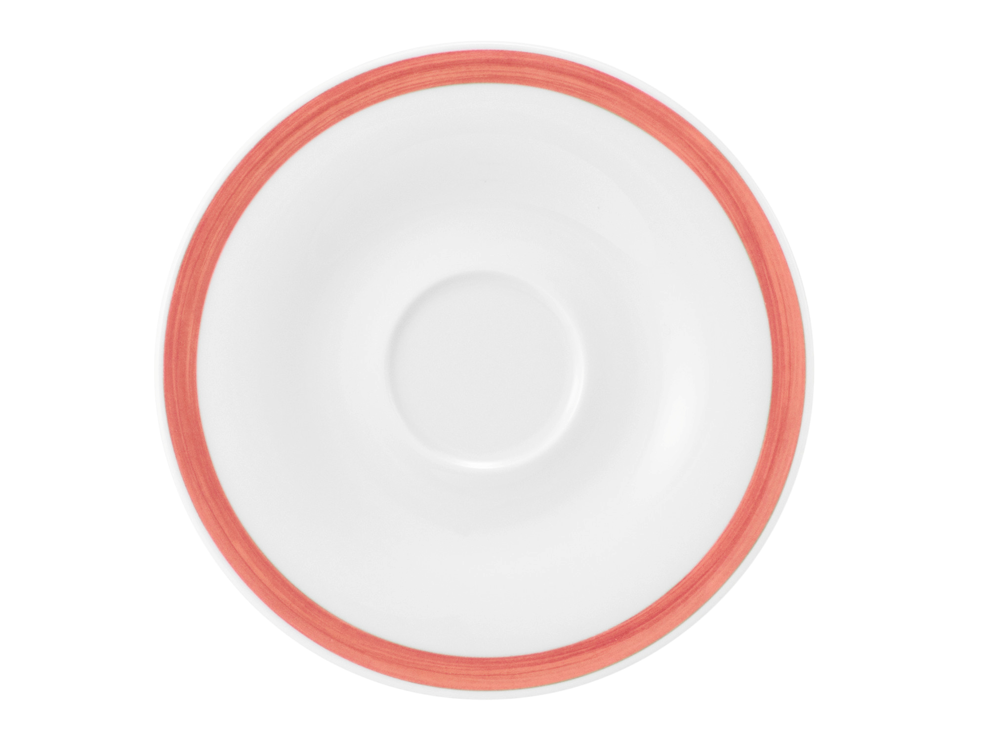 Espressountertasse rund 13,5cm COMMUNITY pinselband rot