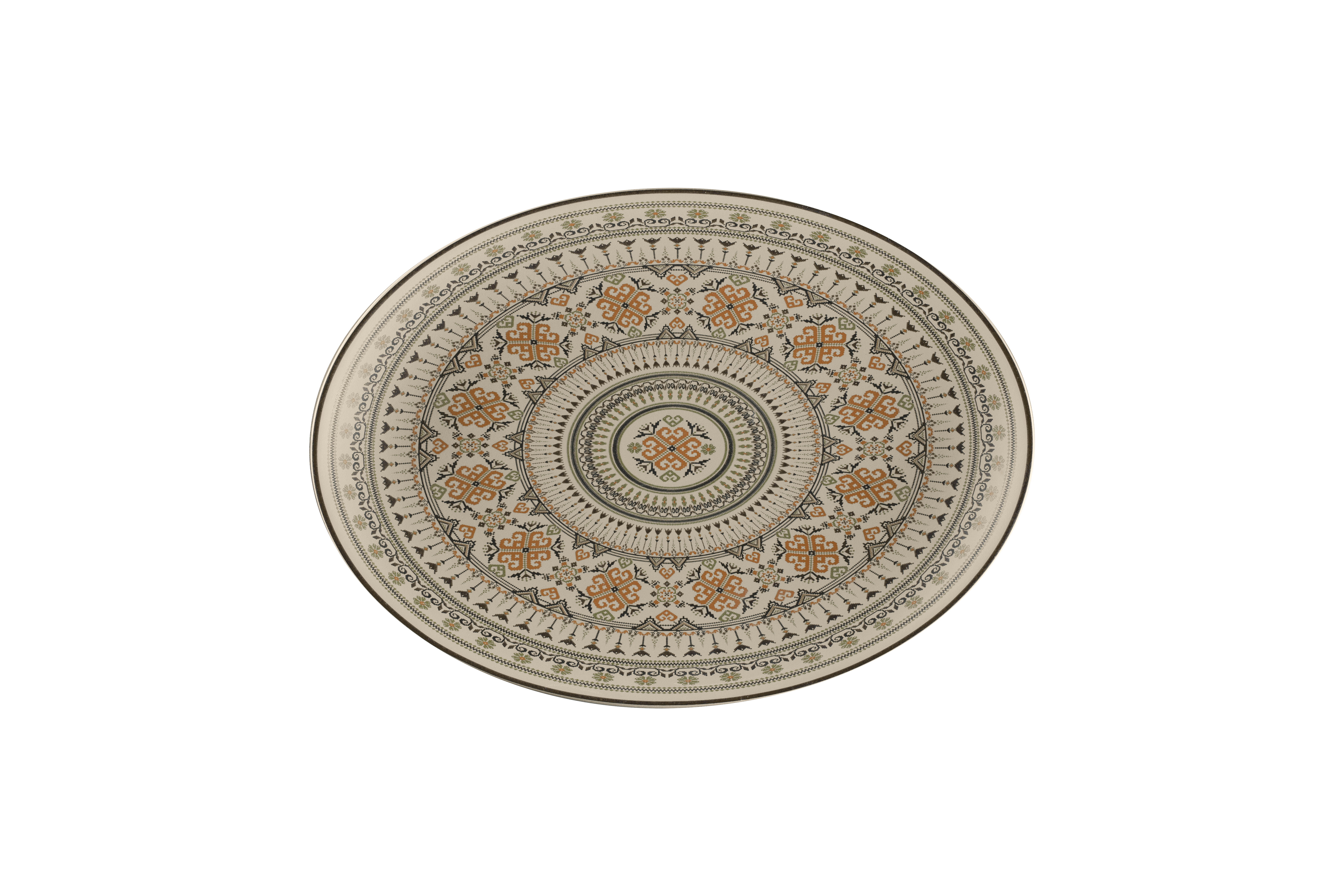 Platte oval 32x23x3,2cm ARGILA GENOA decorated grey