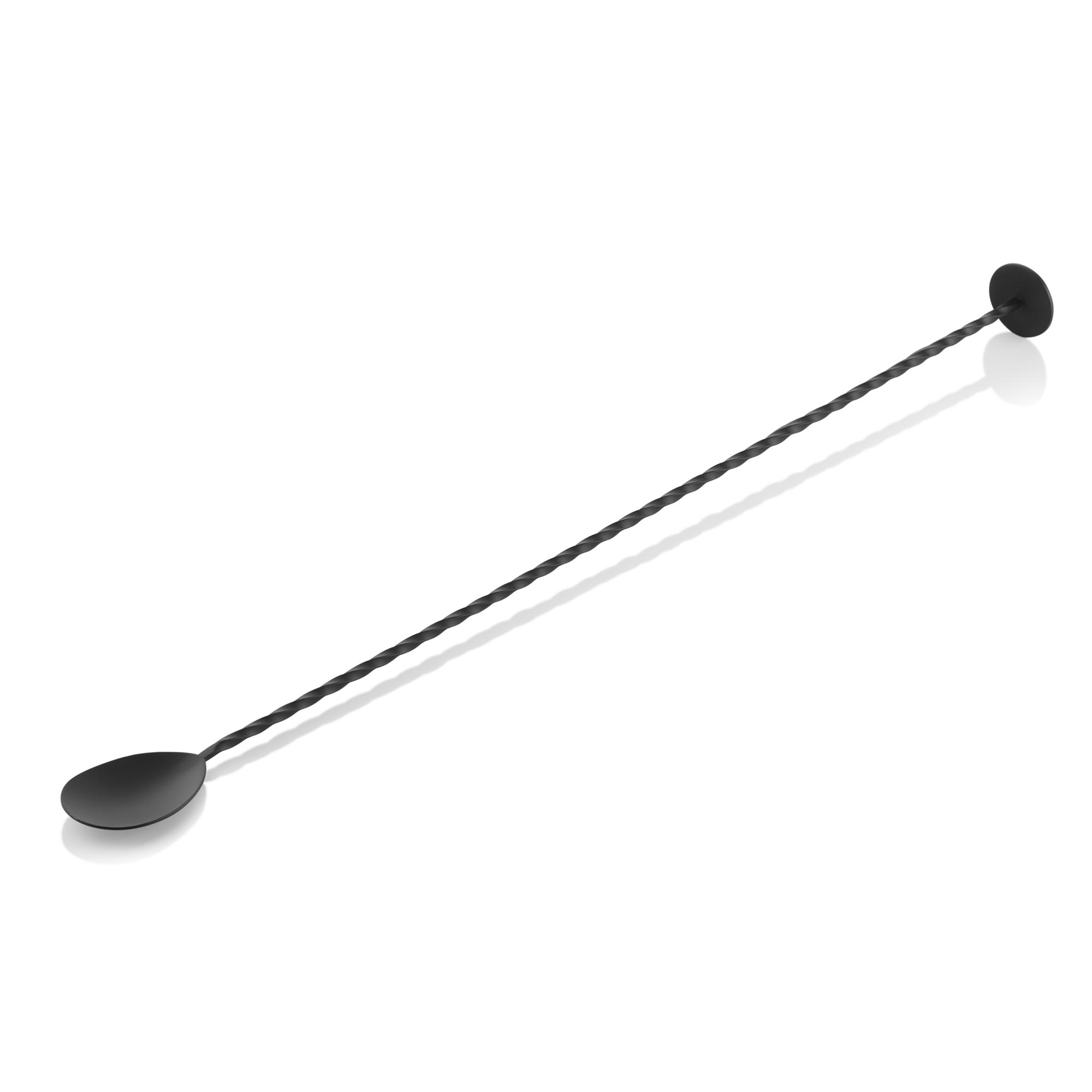 Barlöffel Twisted 40cm mit Stößelende NOCTURN 18/8 schwarz matt