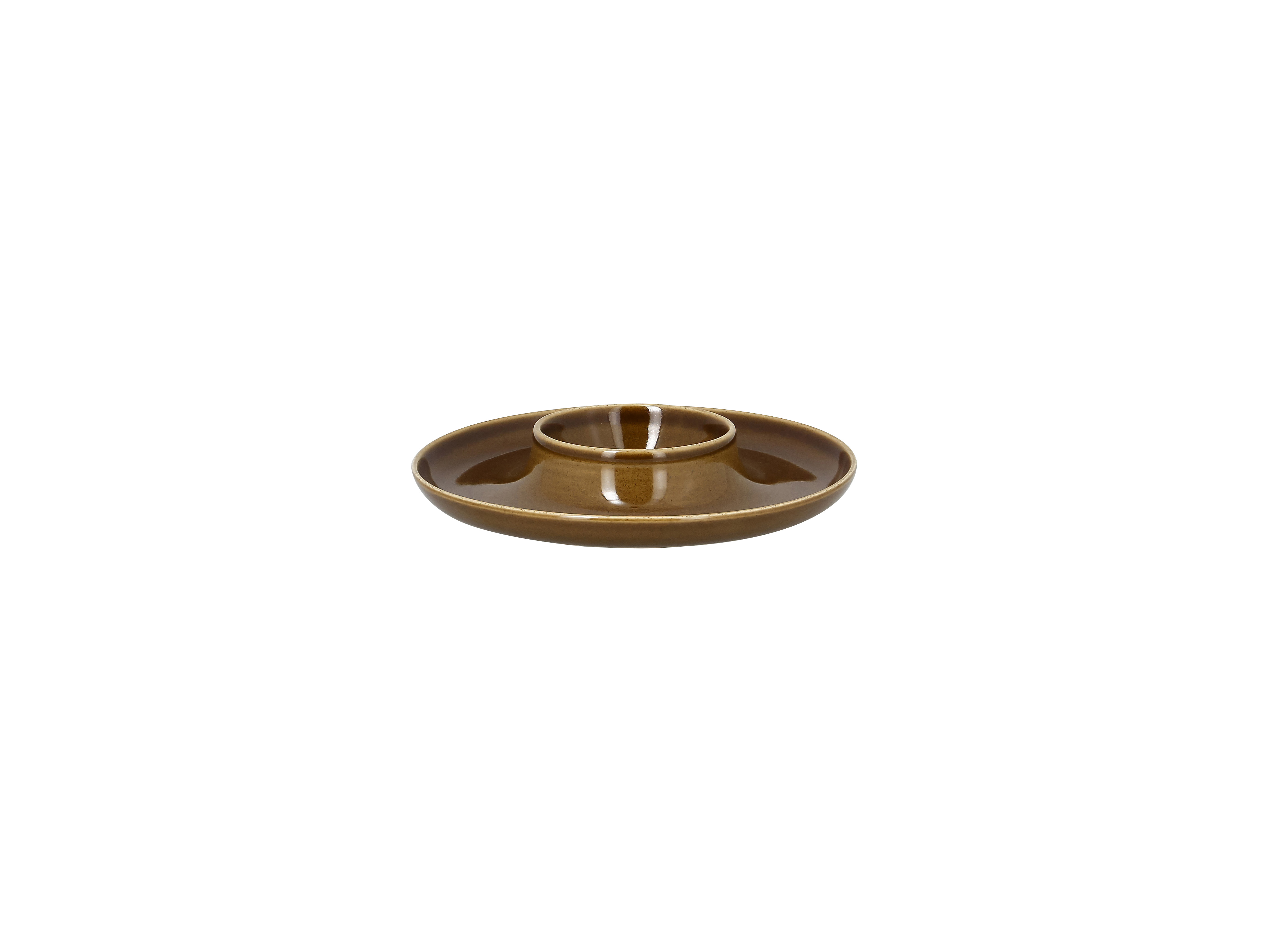 Teller mit Mittelteil tief Ø18,9cm H3,4cm 0,11L ASHORE caramel brown