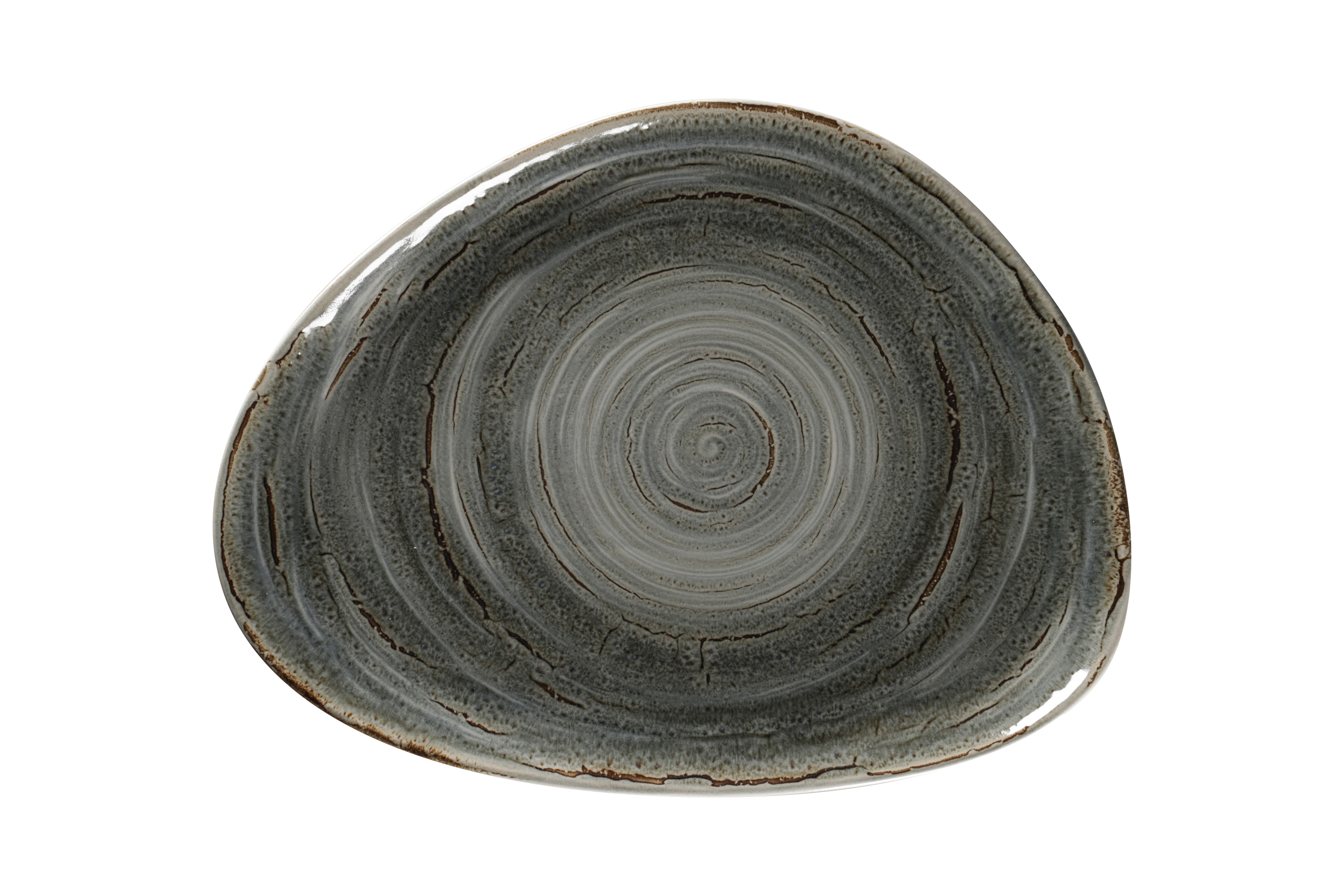 Teller organisch 32,6x25cm RAKSTONE SPOT peridot green