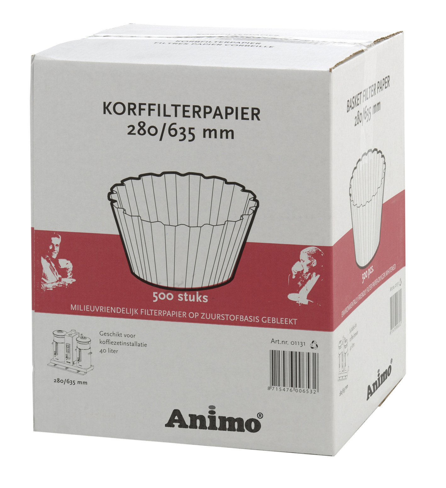 Korbfilterpapier für: CB40, CN40e