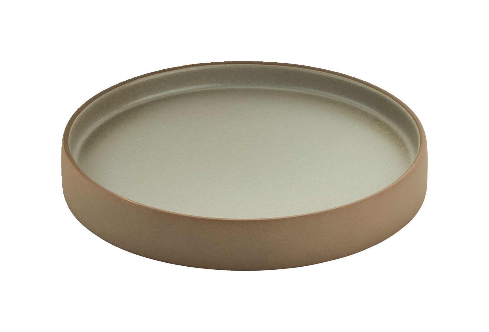 2 in1 Teller flach/halbtief 21cm beige/grau