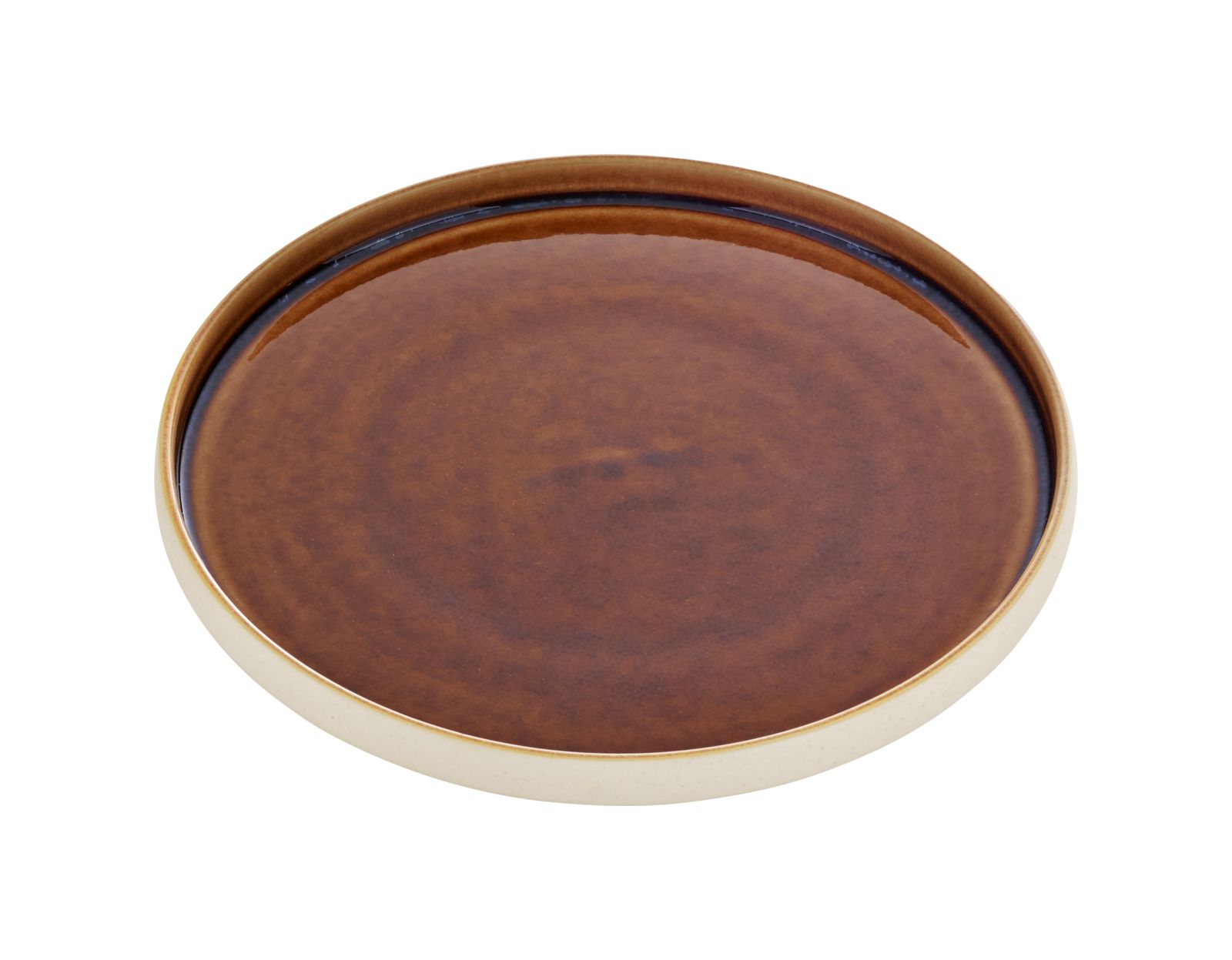 Teller flach rund 21cm NARA braun