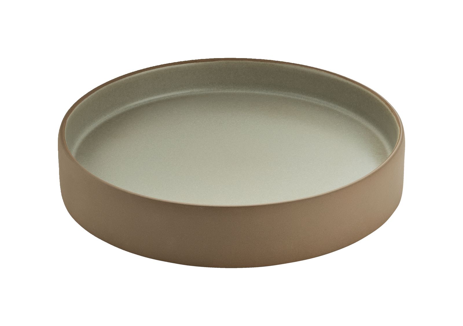2in1 Teller flach/tief 24cm beige/grau