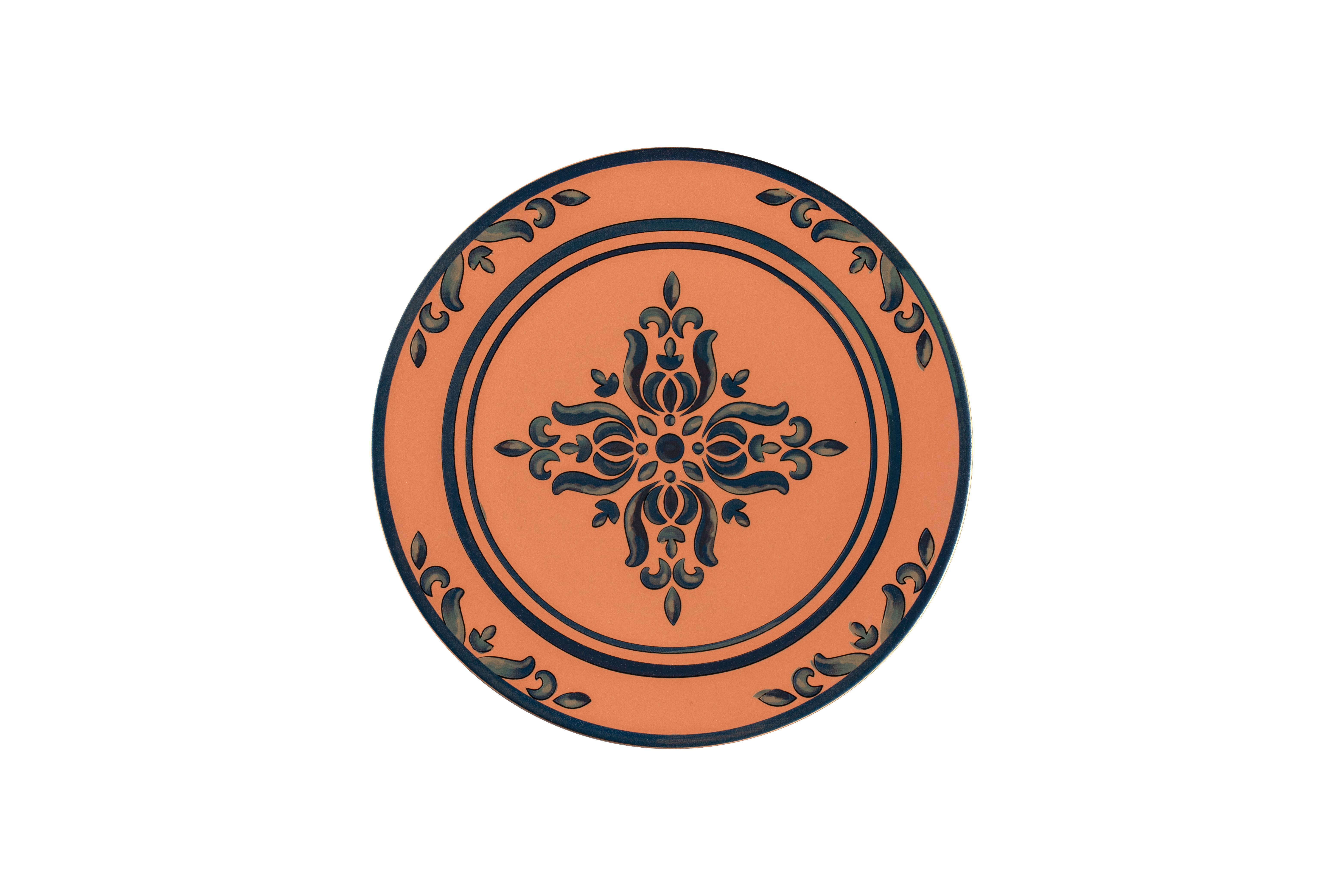 Teller flach Ø26,5cm H2cm TERO OSTIA decorated terracotta