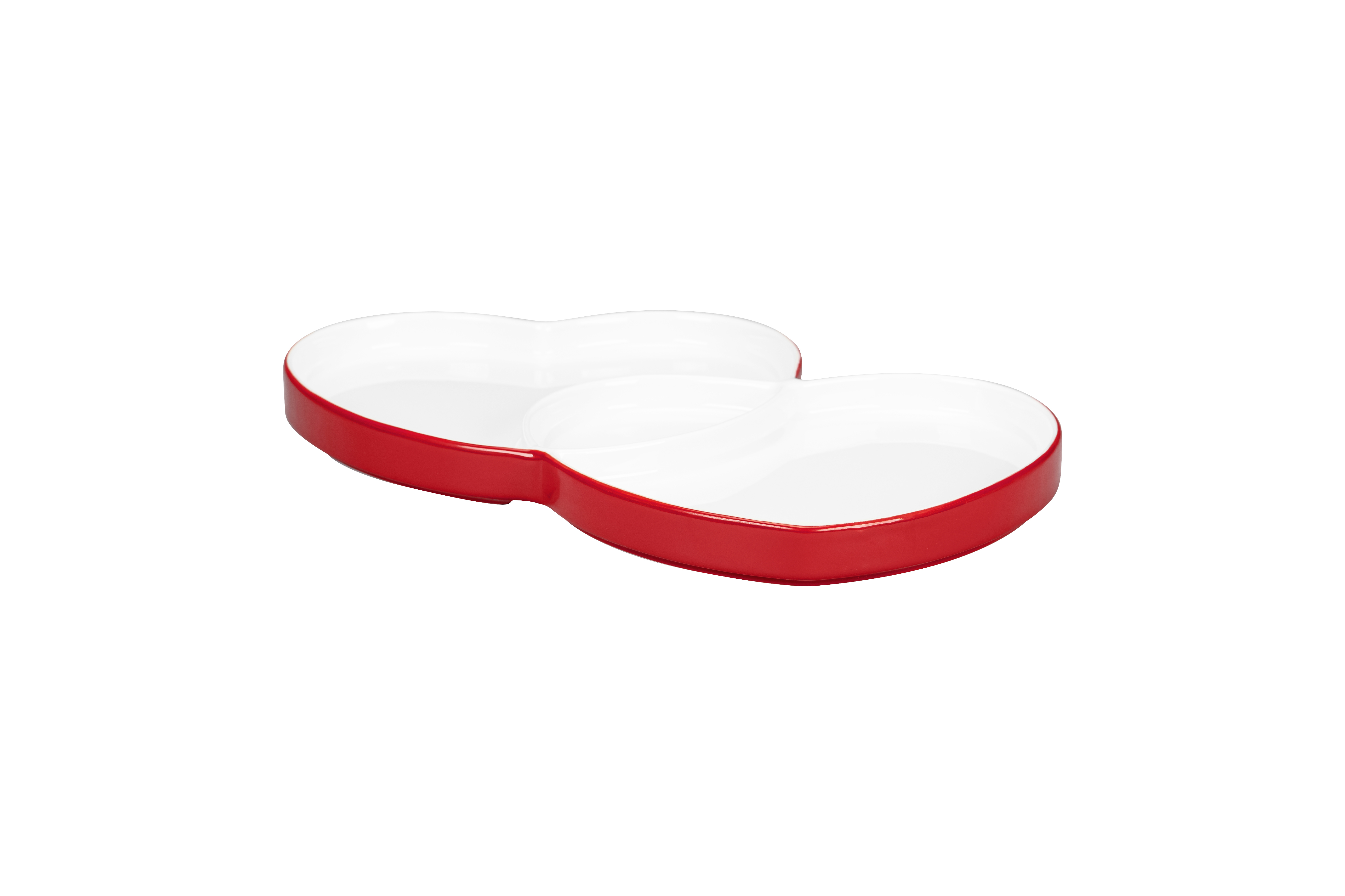 Teller flach zum Teilen 29x26,4x2,5cm 0,55L CLICHÉ red & white