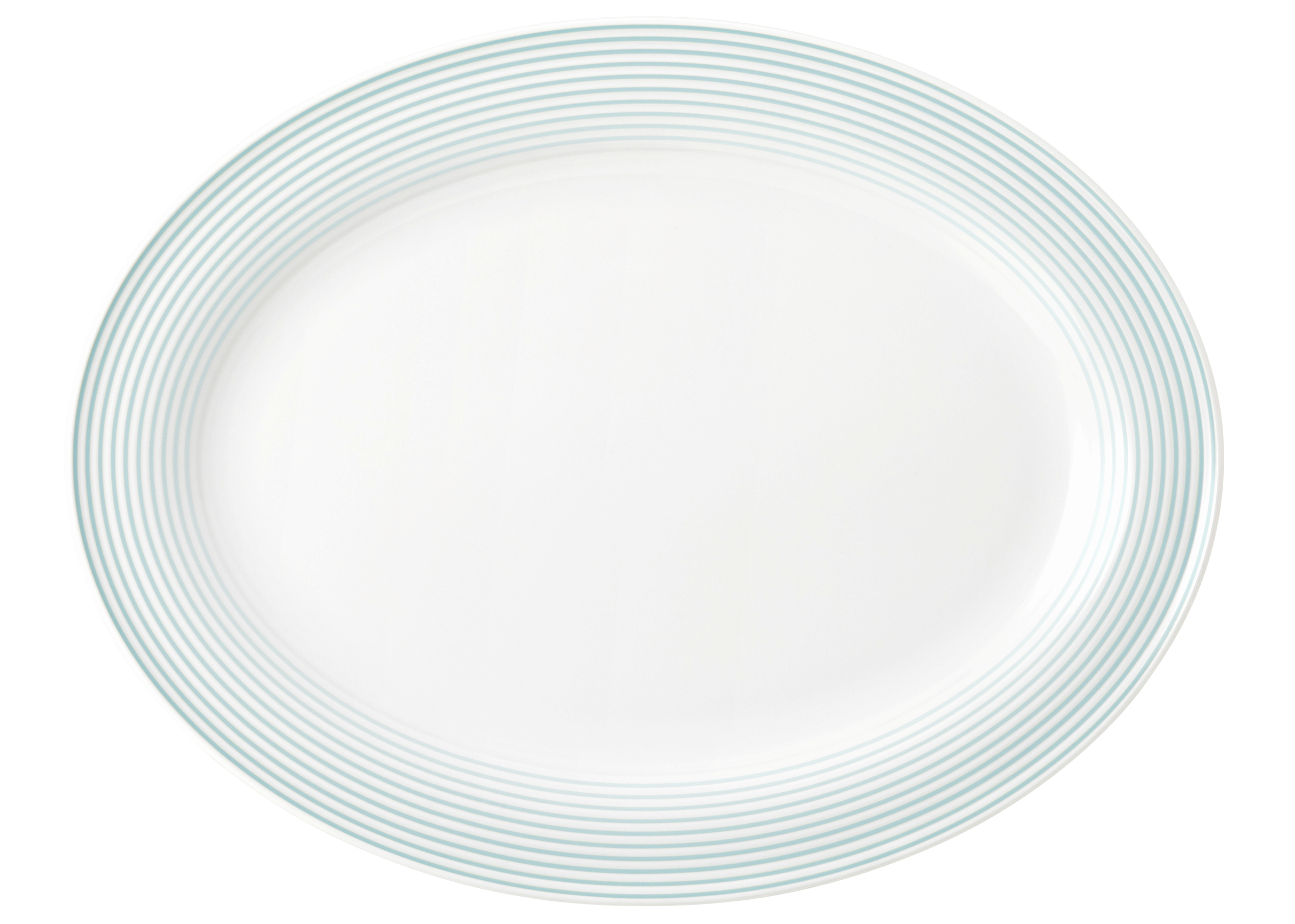 Platte oval mit Relief oval 31cm BLUES arktisblau
