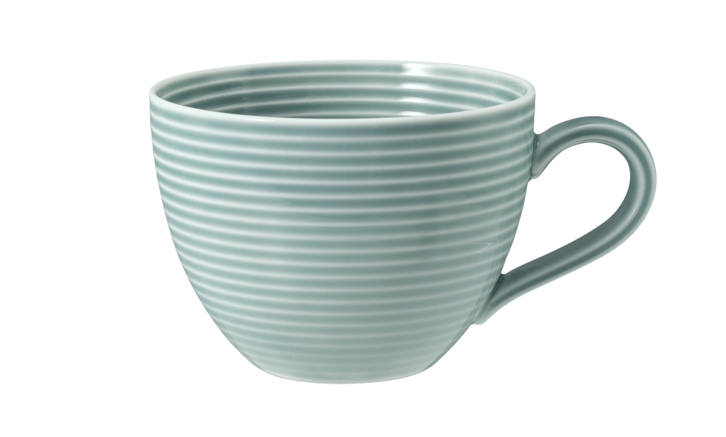 Milchkaffeetasse rund mit Relief 0,26l mit Relief BEAT arktisblau