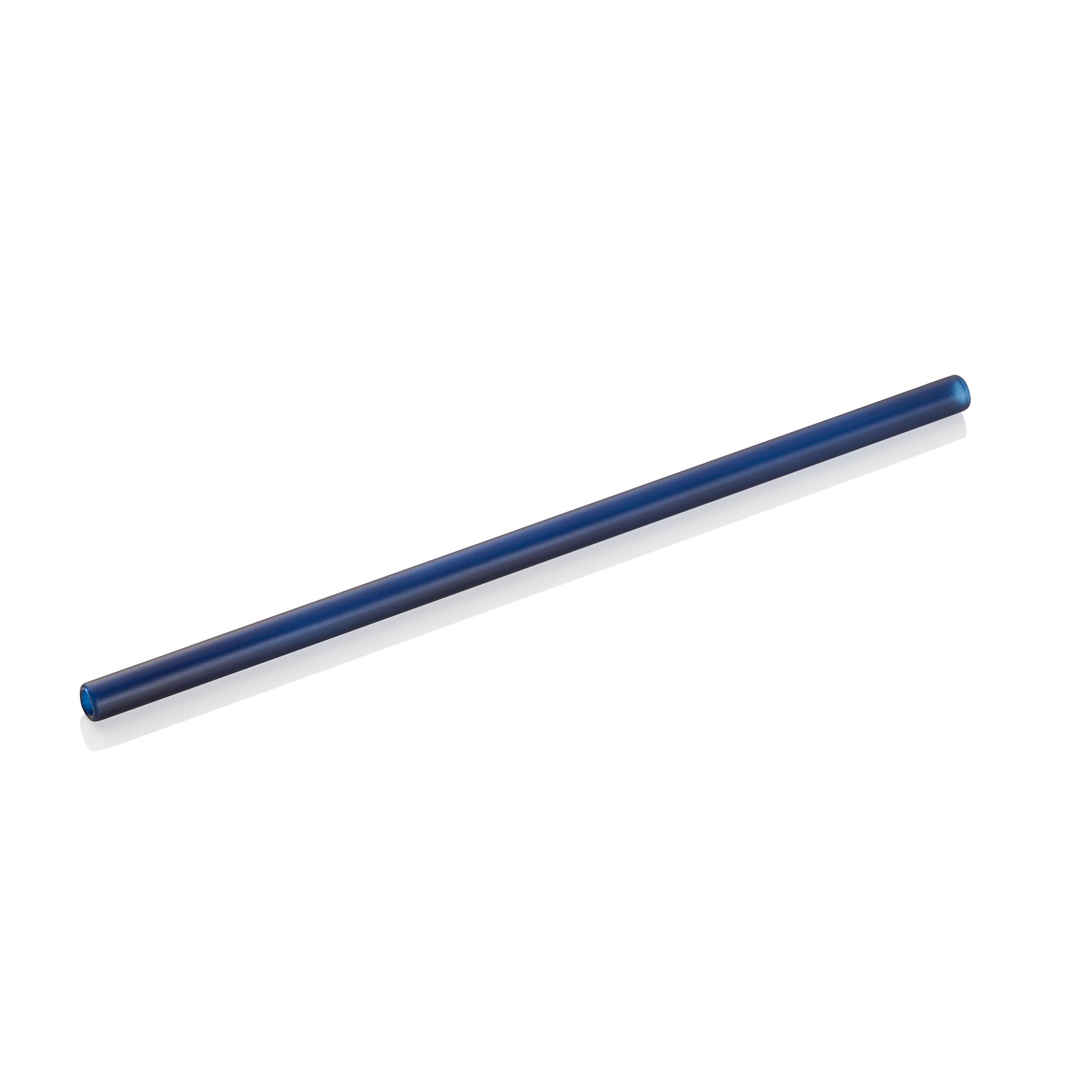 Glastrinkhalm mit Bürste Set 20cm Ø8mm Set á 50 Stück NOCTURN Glas blue