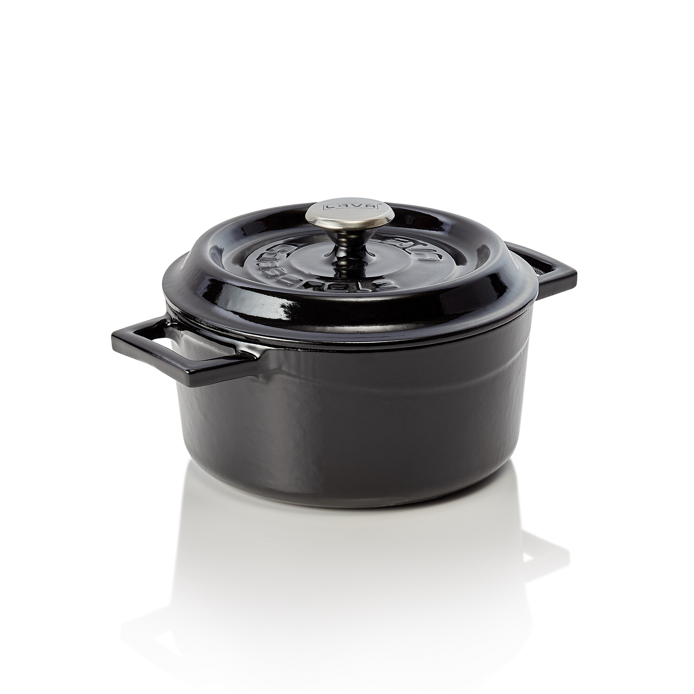 Cocottes rund 16,5x8,2cm LAVA schwarz