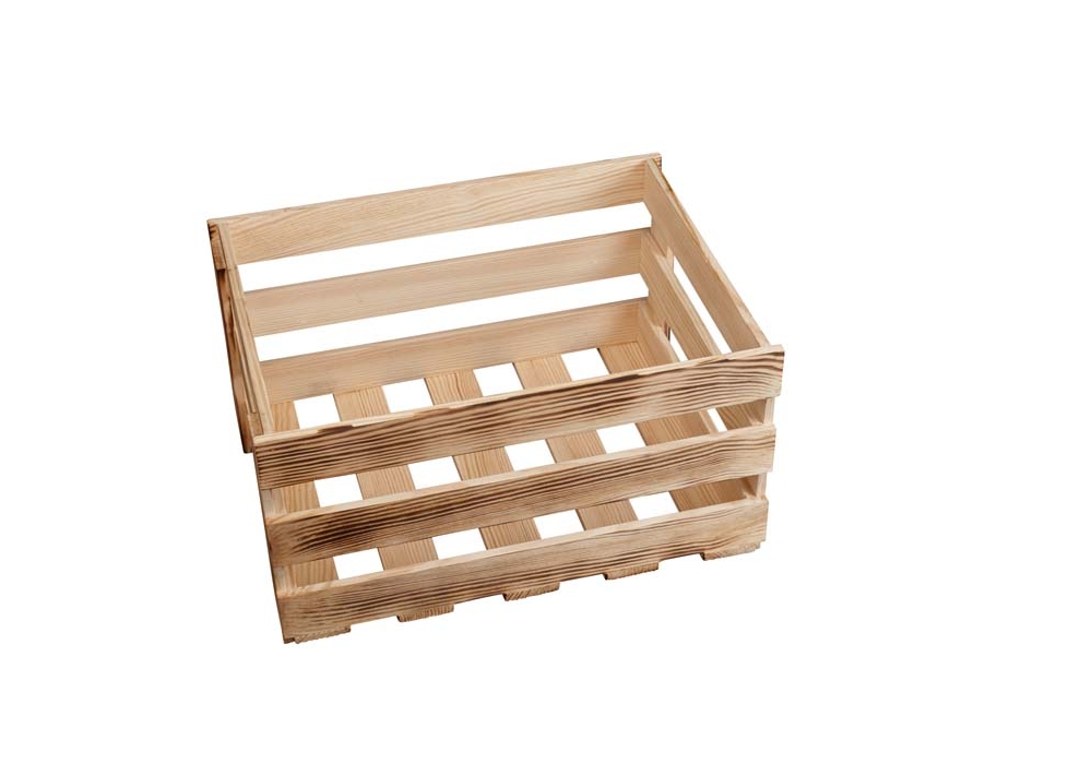 17711 Brotkorb 40x30x12cm rustikal geflammt