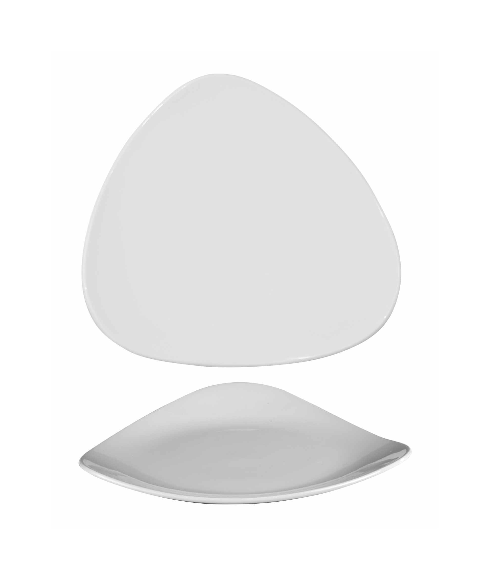 123001 Teller flach dreieckig coup 19cm LOTUS