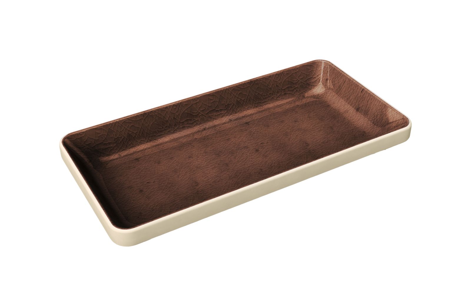 Schale rechteckig stapelbar 18x9cm 0,18l NARA braun