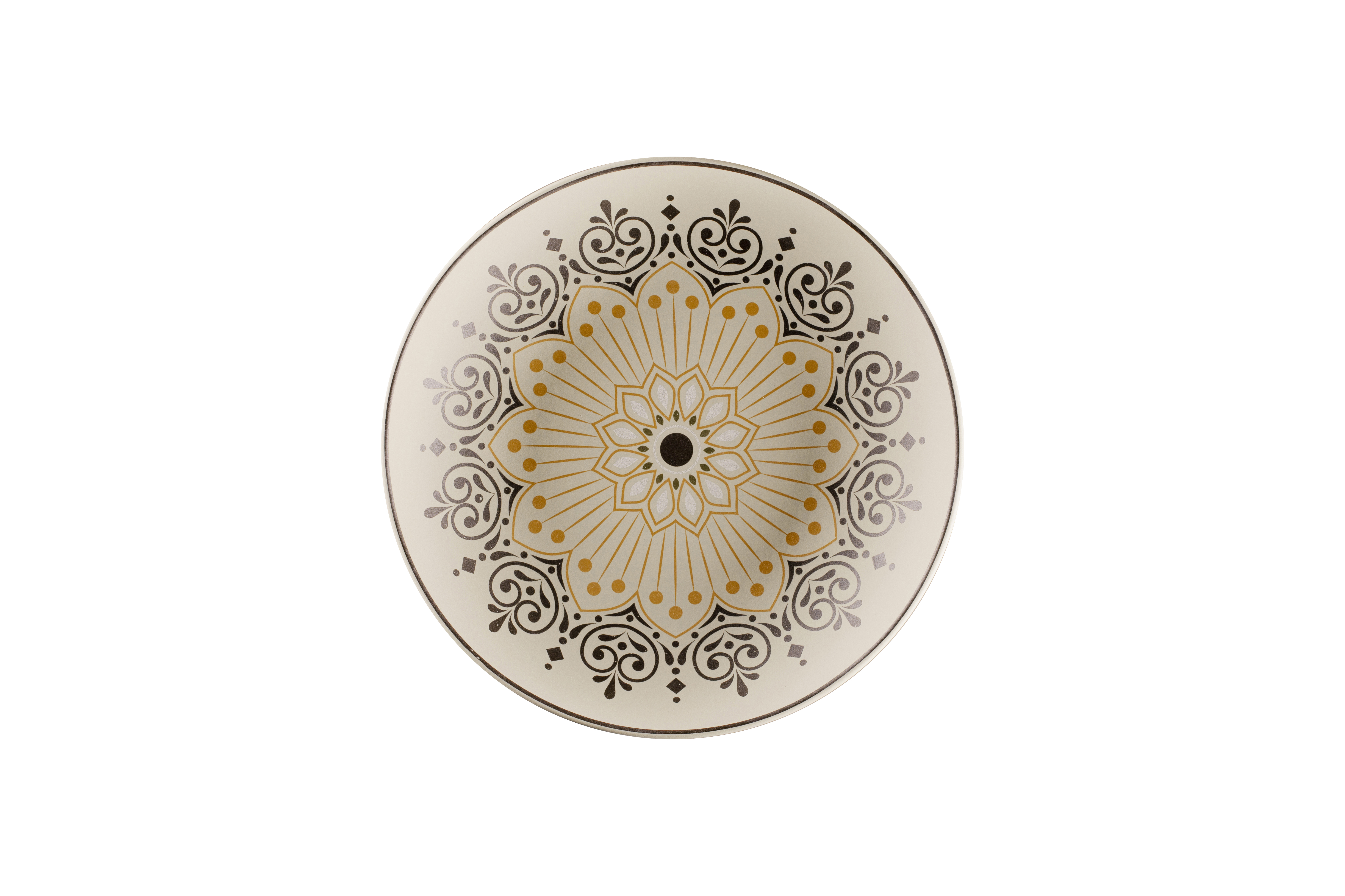 Teller tief coup Ø26,1cm H4,5cm 1,085L ARGILA CARTAGENA decorated grey