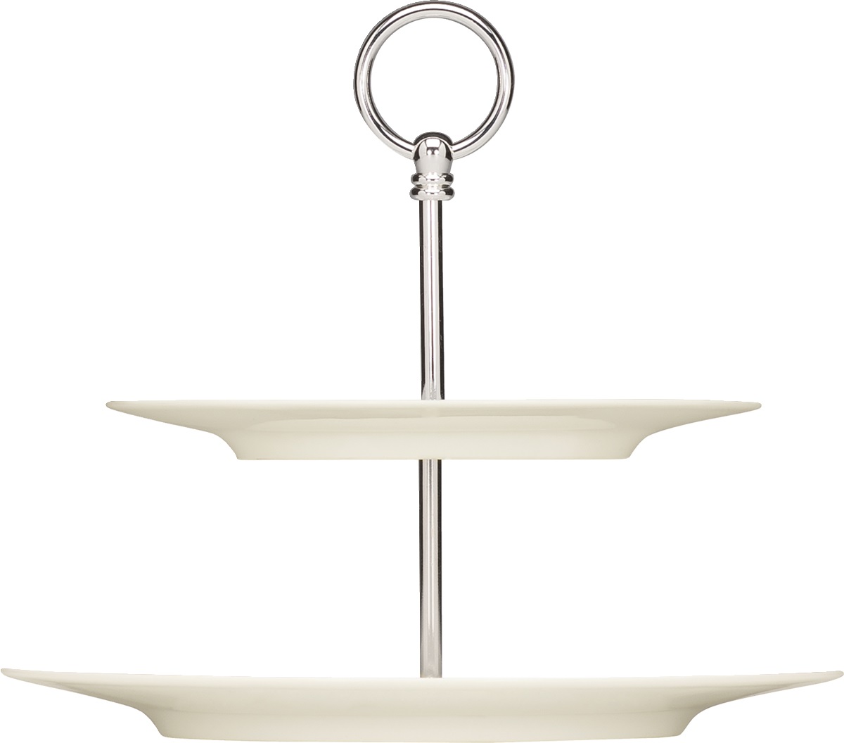 Etagere 2fach m. rd. Tellern PURITY