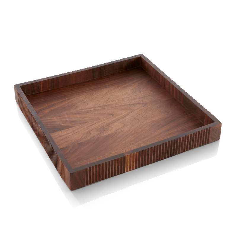 Tablett Holz 30,5x30,5x3,8cm STYLE LIGHTS walnuss Tablett Holz 30,5x30,5x3,8cm STYLE LIGHTS walnuss