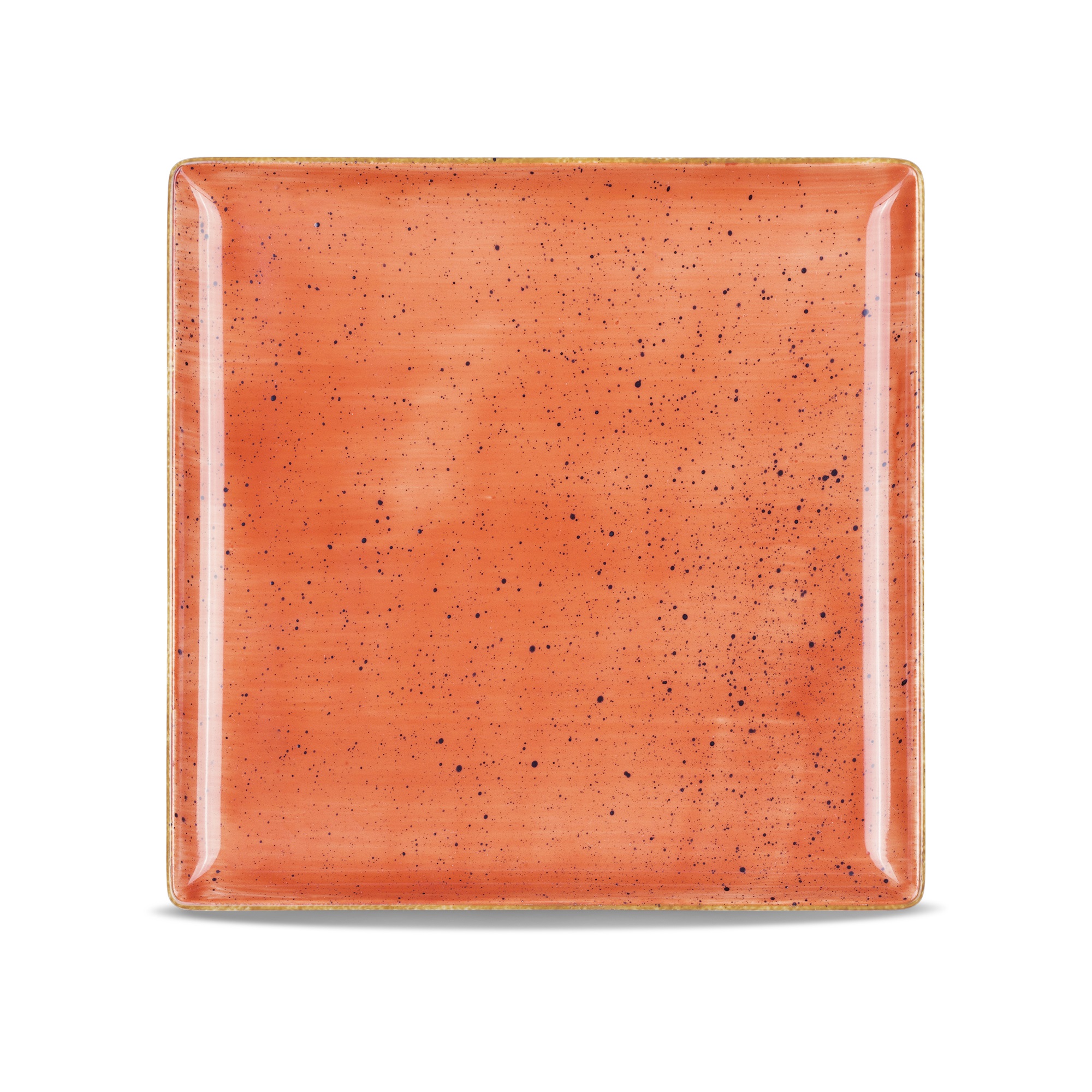 Teller flach eckig 17x17cm CLASSIC sunset red