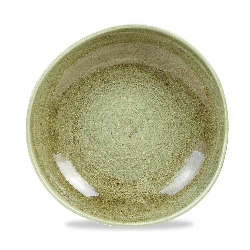 Schale Organic 25cm STONECAST PATINA burnished green
