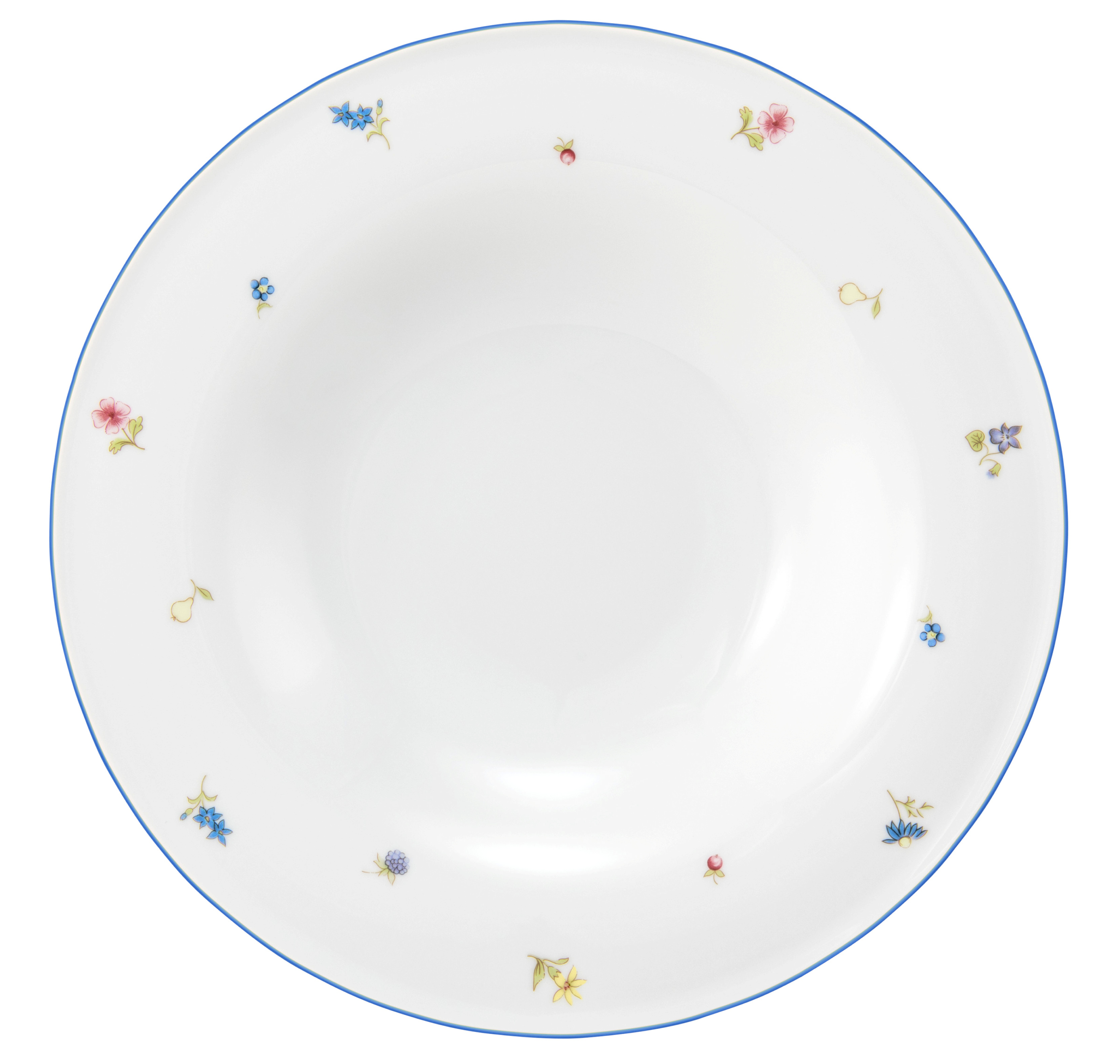 Pastateller rund tief 27cm COMMUNITY streublume blaue linie