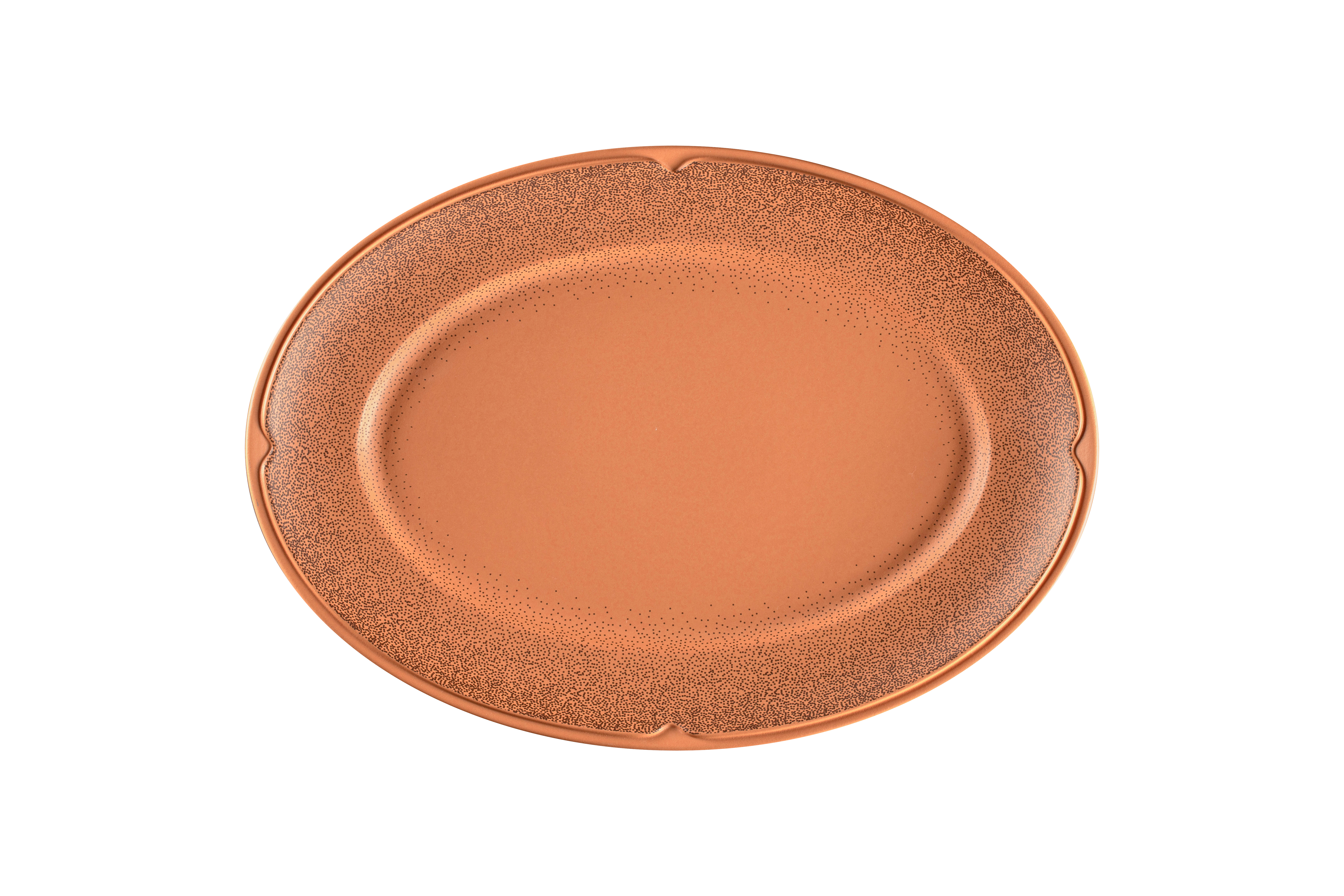 Teller oval 38,2x26,9x3,3cm TERO DENIA decorated terracotta