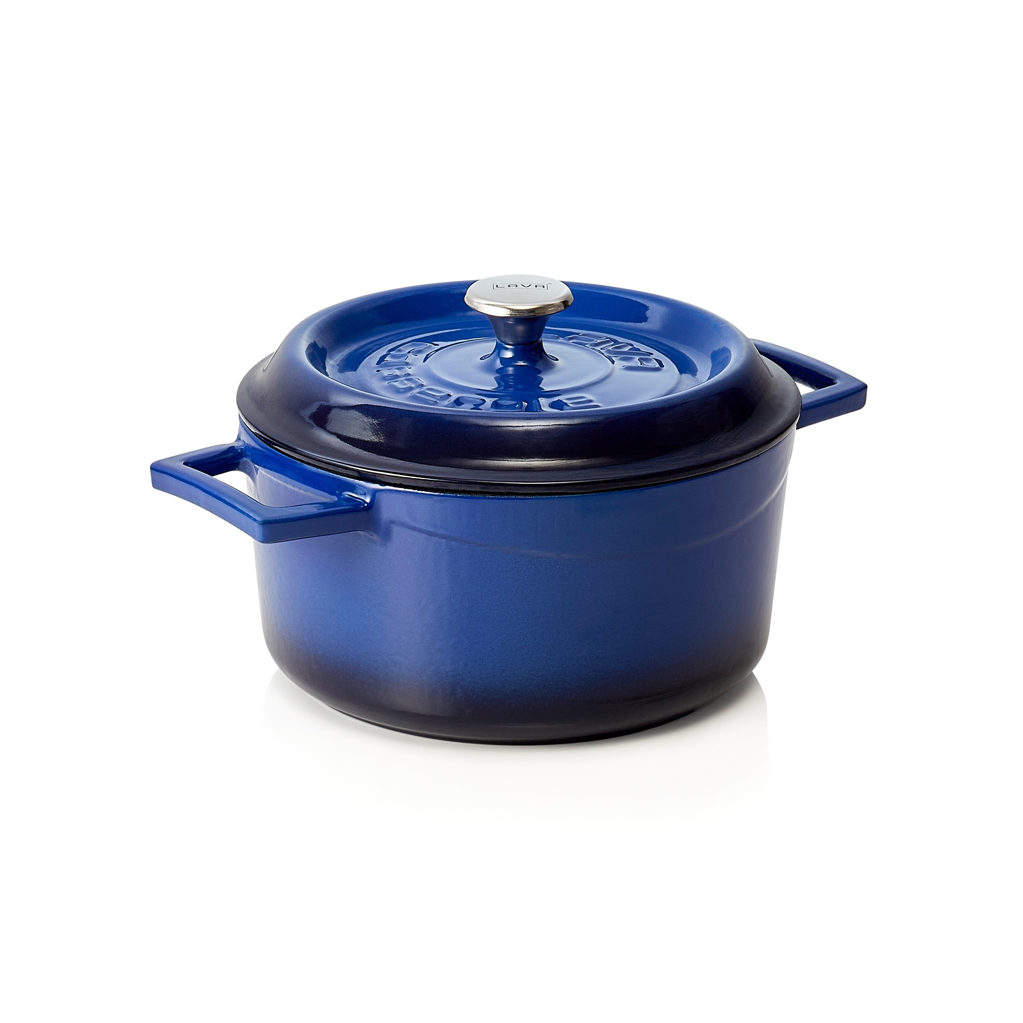 Cocottes rund 21x10,5cm LAVA blau