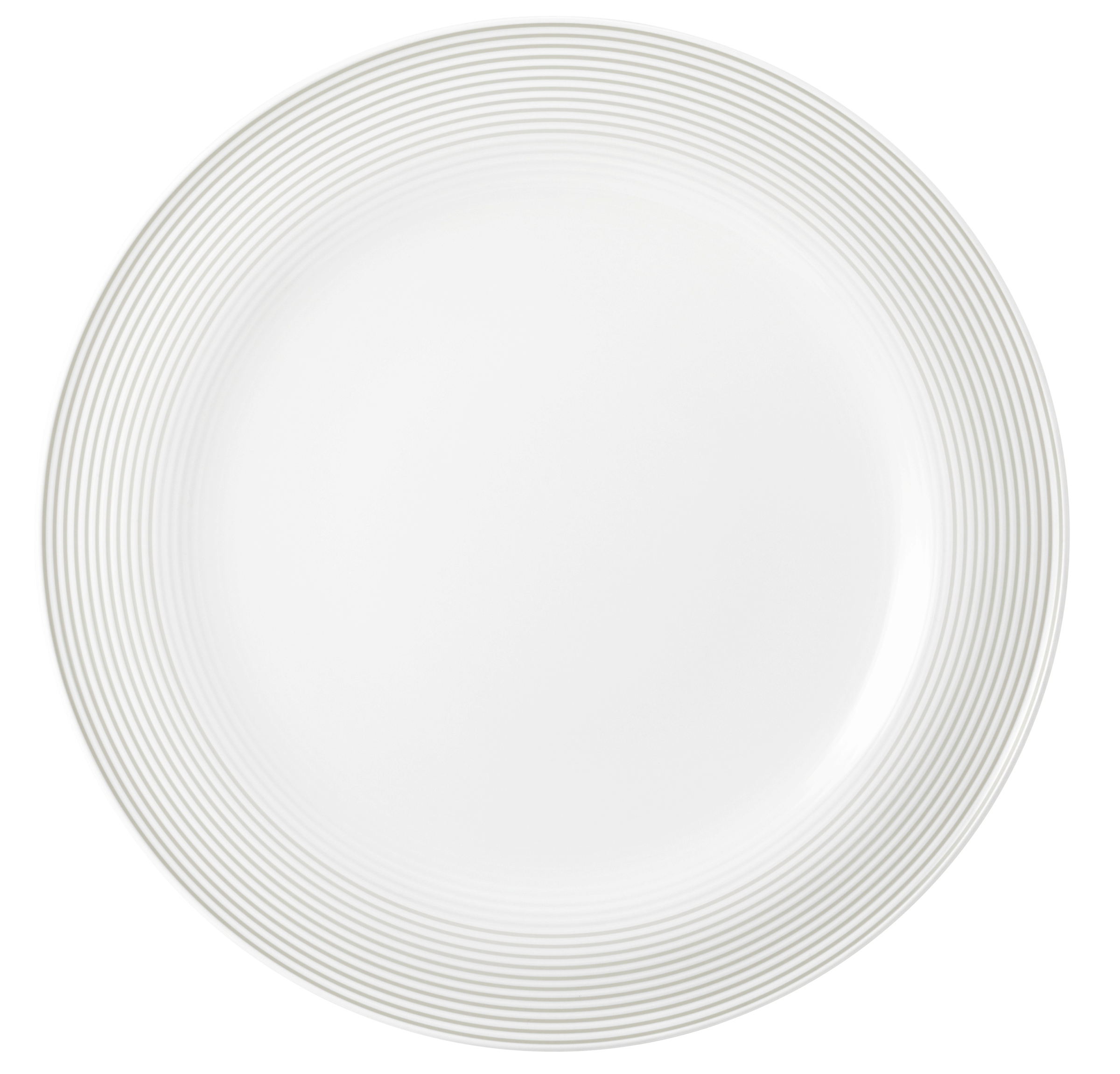 Teller rund mit Relief flach 33cm BLUES perlgrau