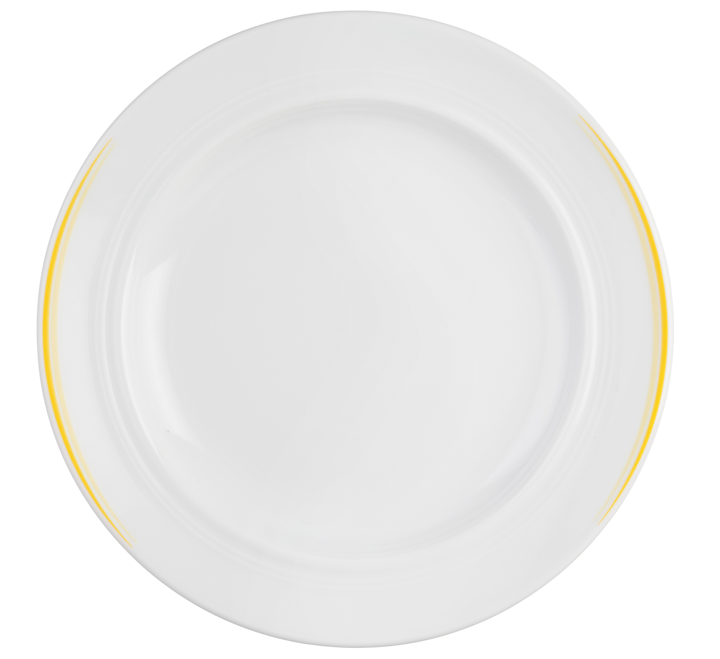 Teller rund mit Relief flach 20cm VITALIS gelbe lanzen