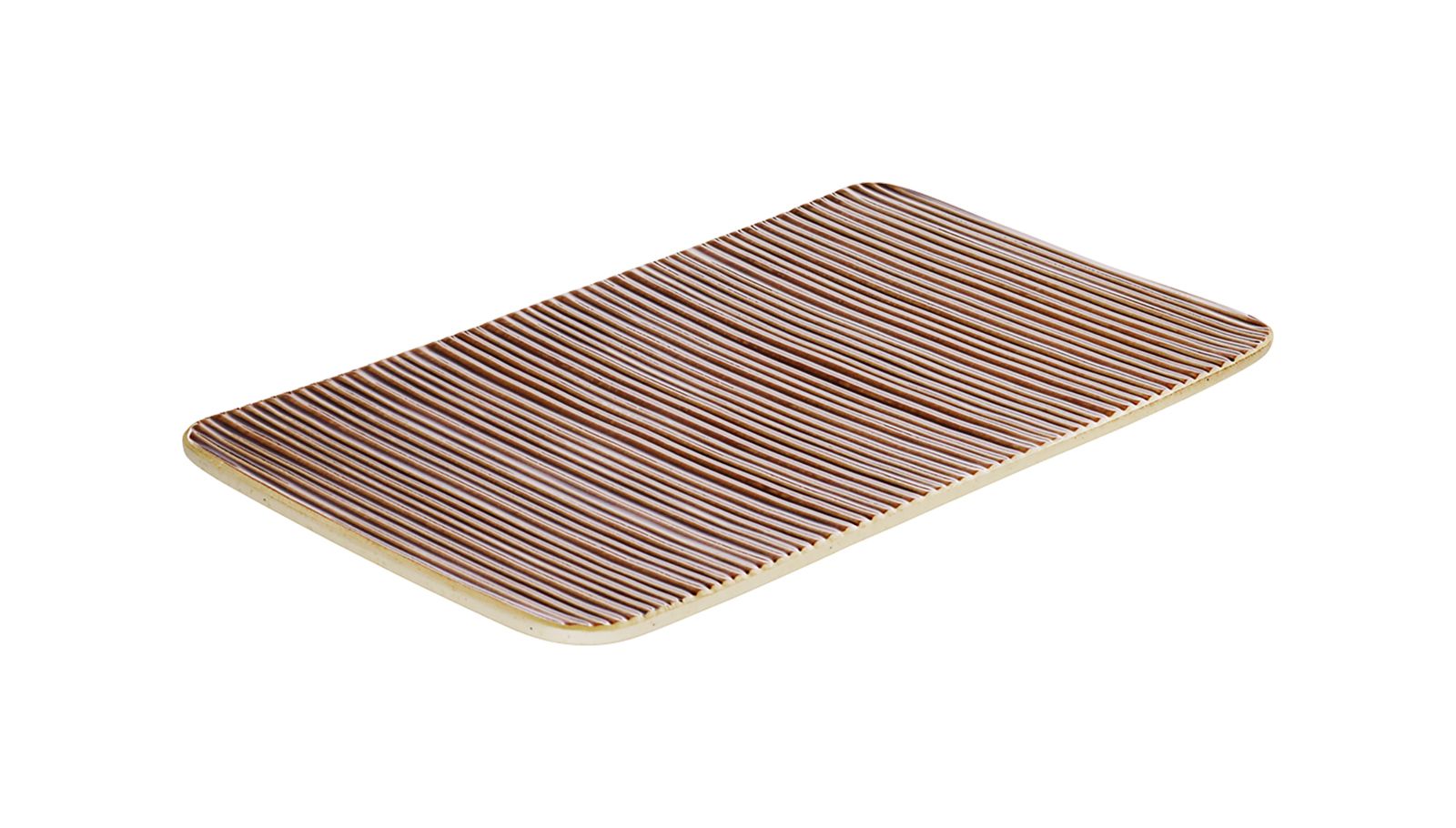 Platte rechteckig 30x18cm NARA RELIEF braun