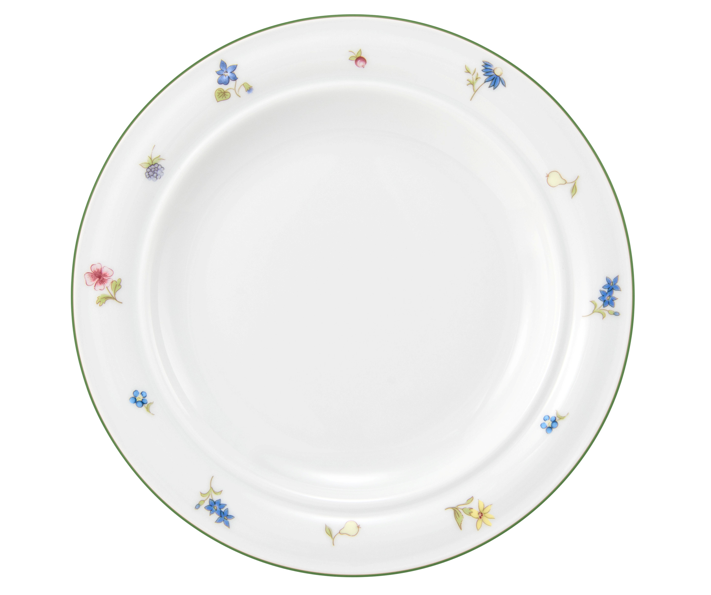 Teller rund flach 20cm Fahne COMMUNITY streublume grüne linie