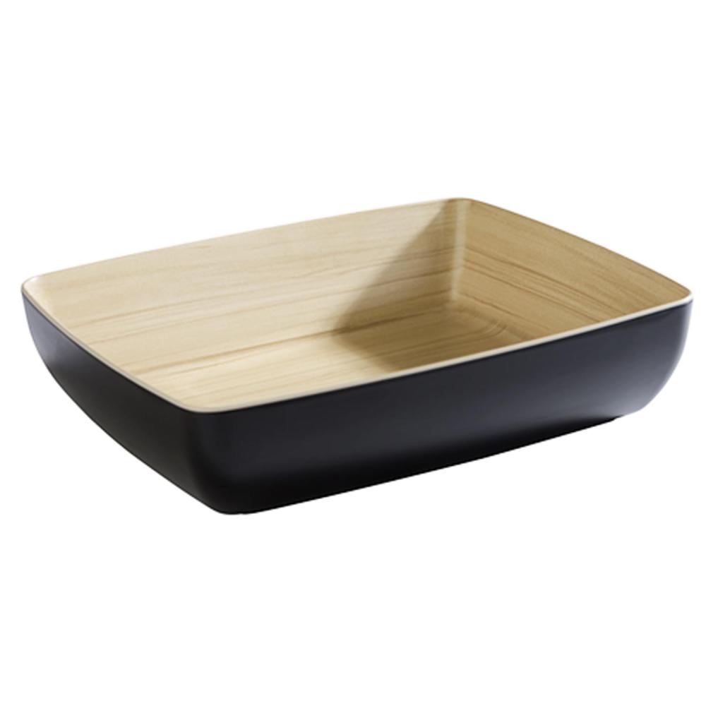 Schale GN 1/2-75 4l FRIDA schwarz/Holzoptik MF