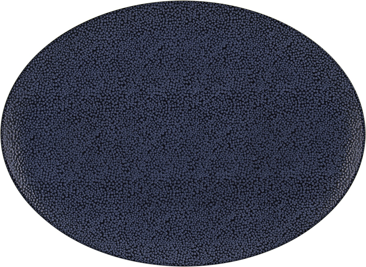 Platte oval coup 33x24cm PURITY PEARLS DARK