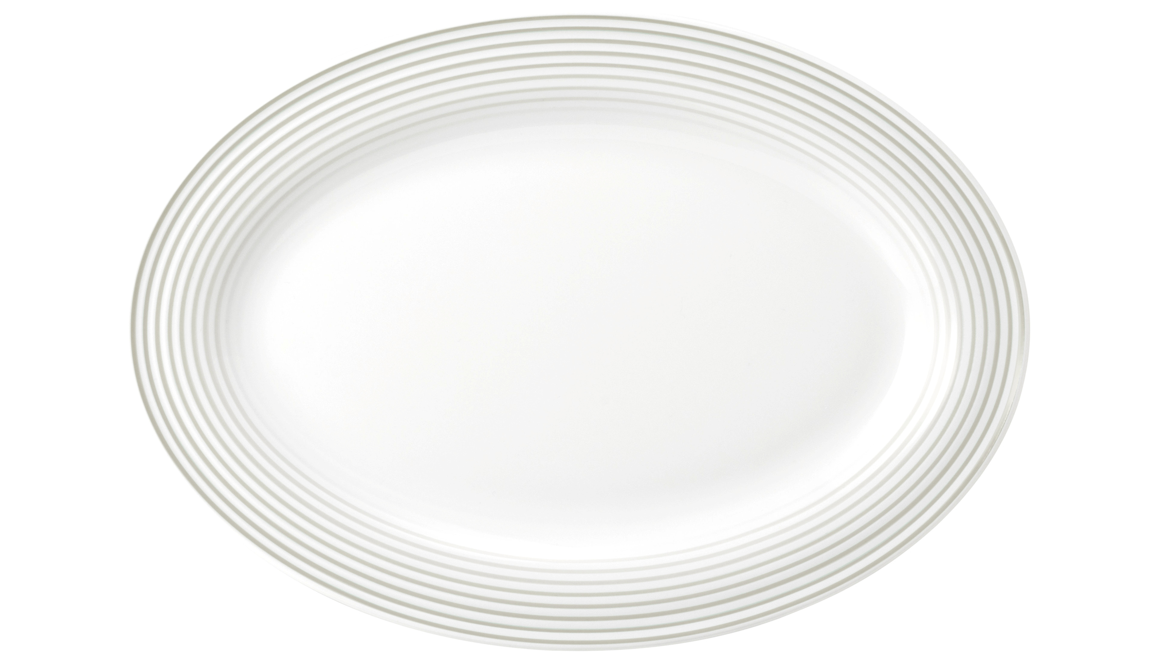 Platte oval mit Relief oval 25cm BLUES perlgrau