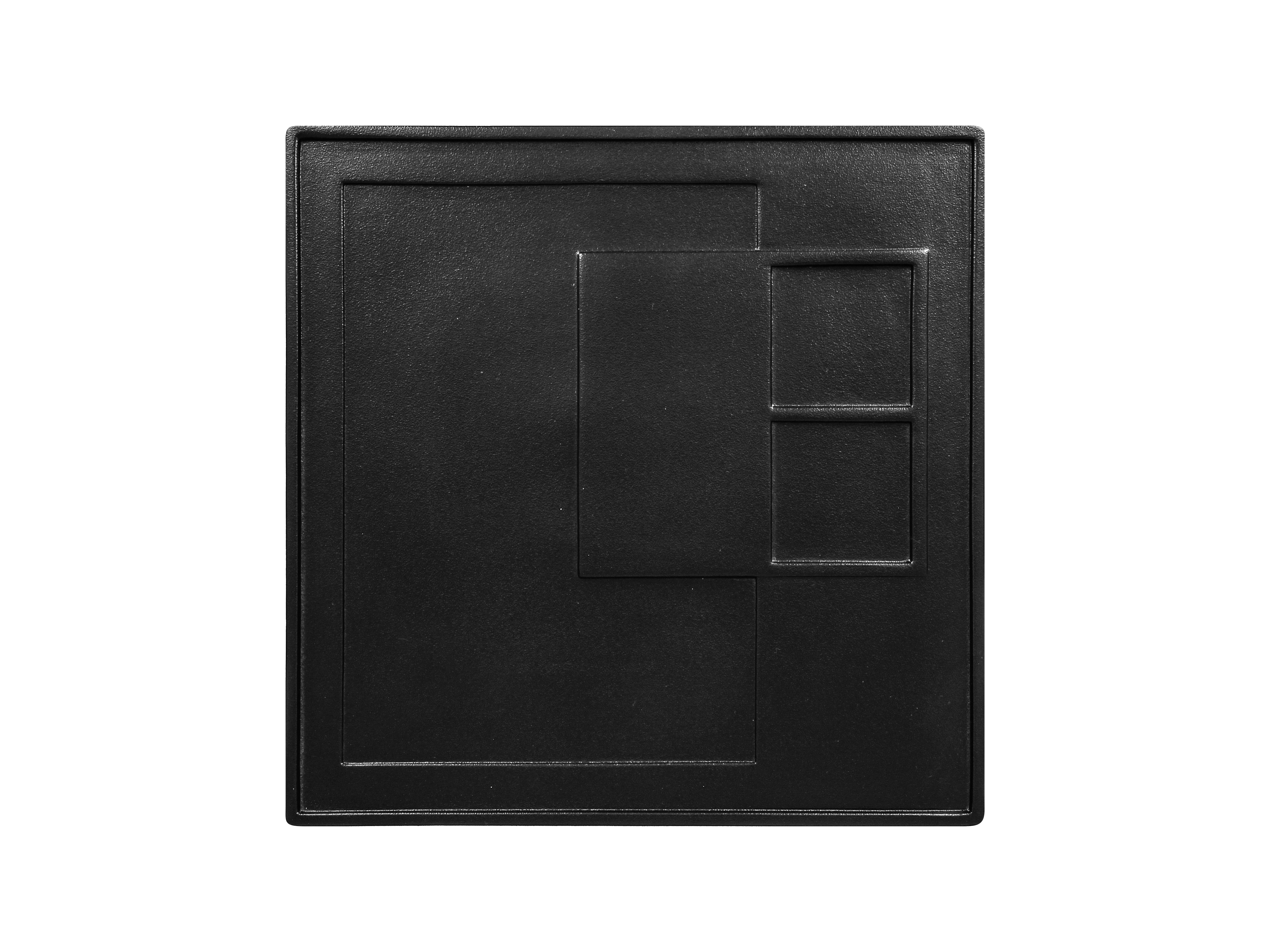 Platte eckig Abura 30x30x2cm SENSATION black