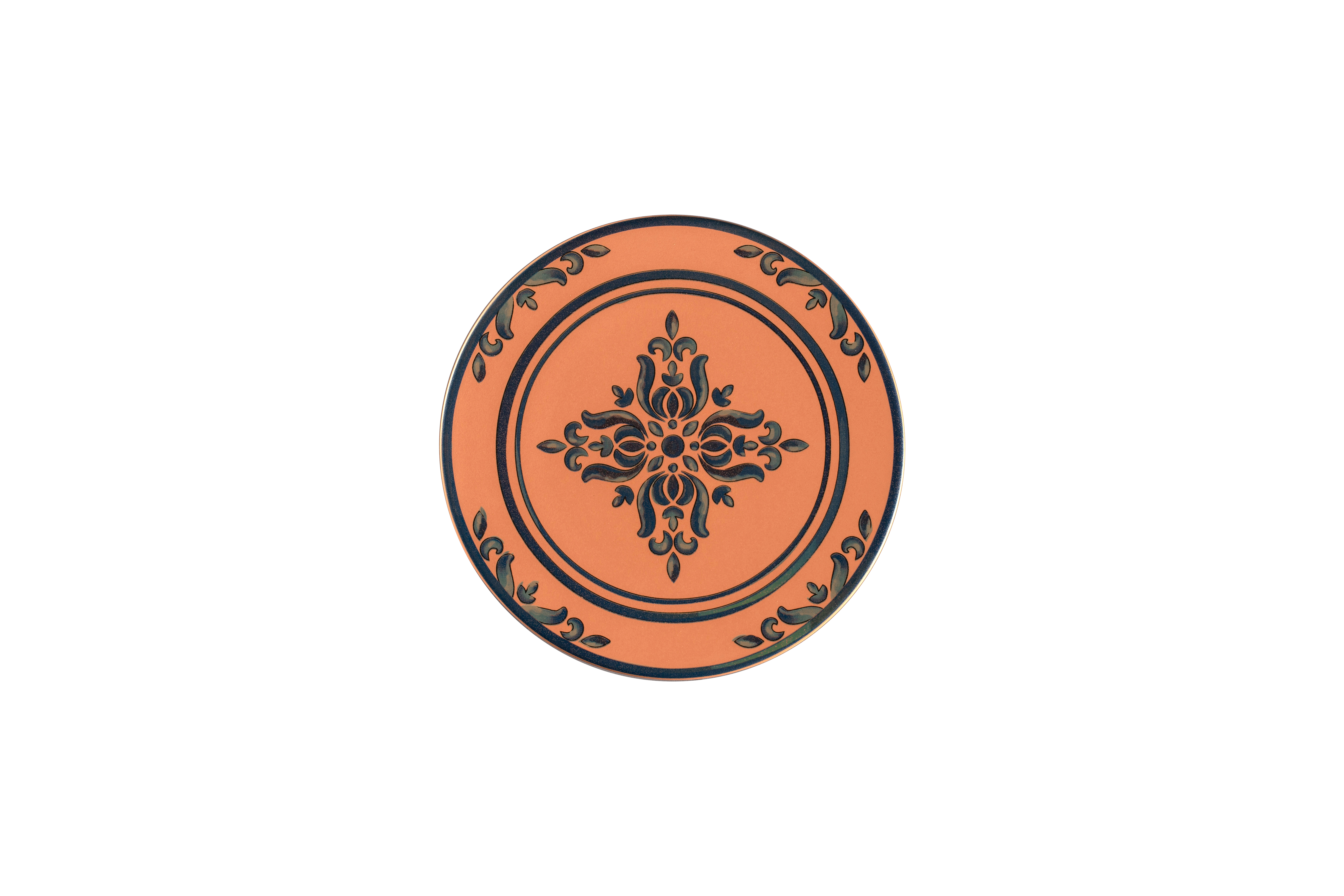 Teller flach Ø20,5cm H1,5cm TERO OSTIA decorated terracotta