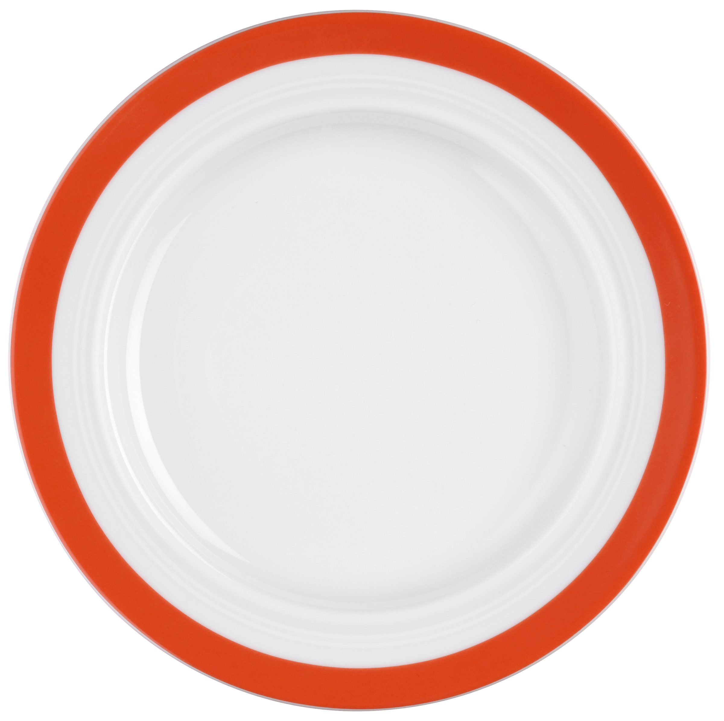 Teller rund mit Relief flach 25,5cm VITALIS rotes band