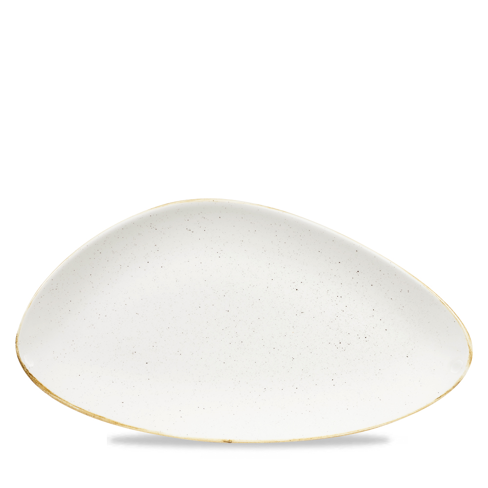 Platte dreieckig 35,5x18,8cm STONECAST barley white
